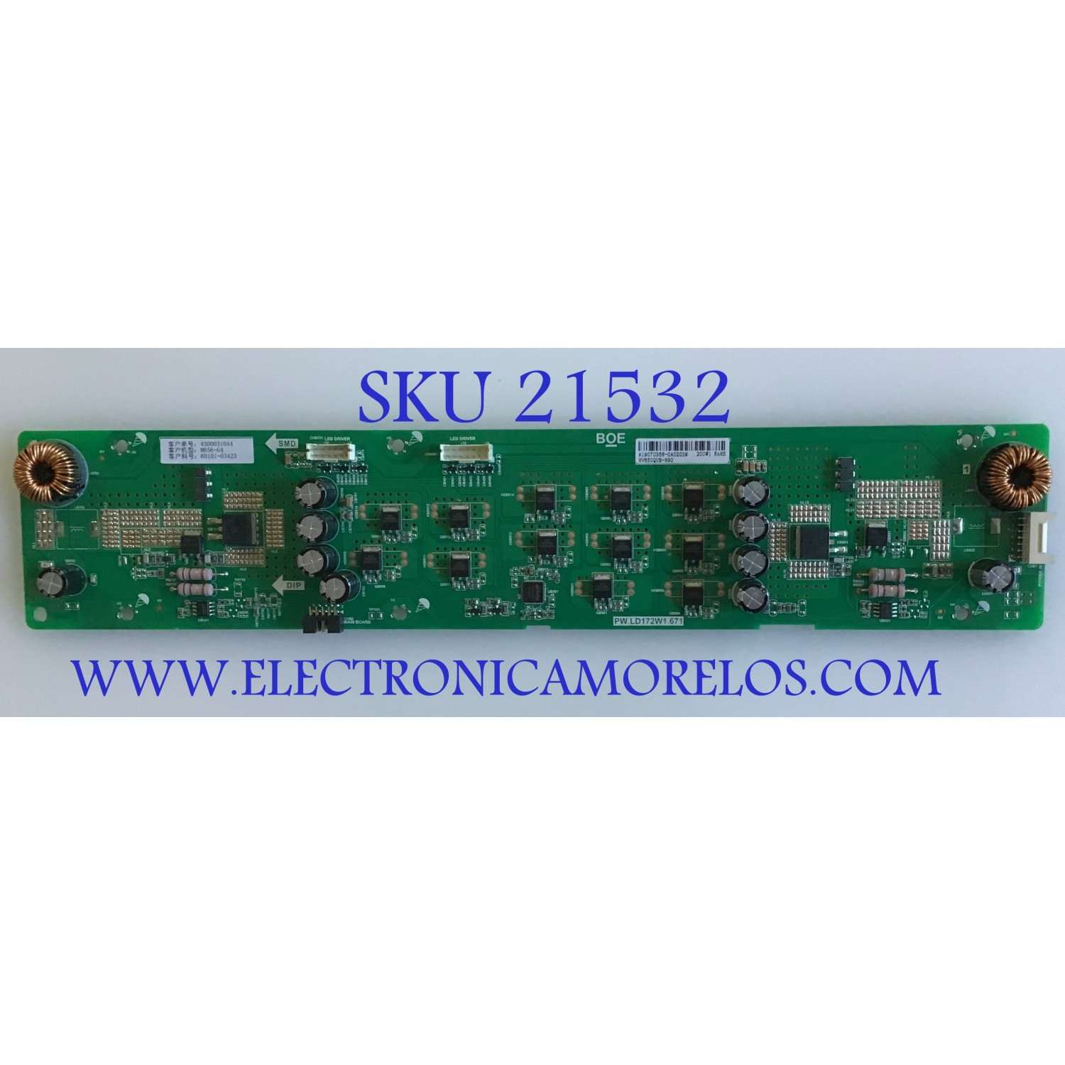 LED DRIVER VIZIO / 60101-03423 / PW.LD172W13671 / HV650QUB-N90 / PANEL BOEI650WQ1_H / MODELO M656-G4 LBNFQOAV