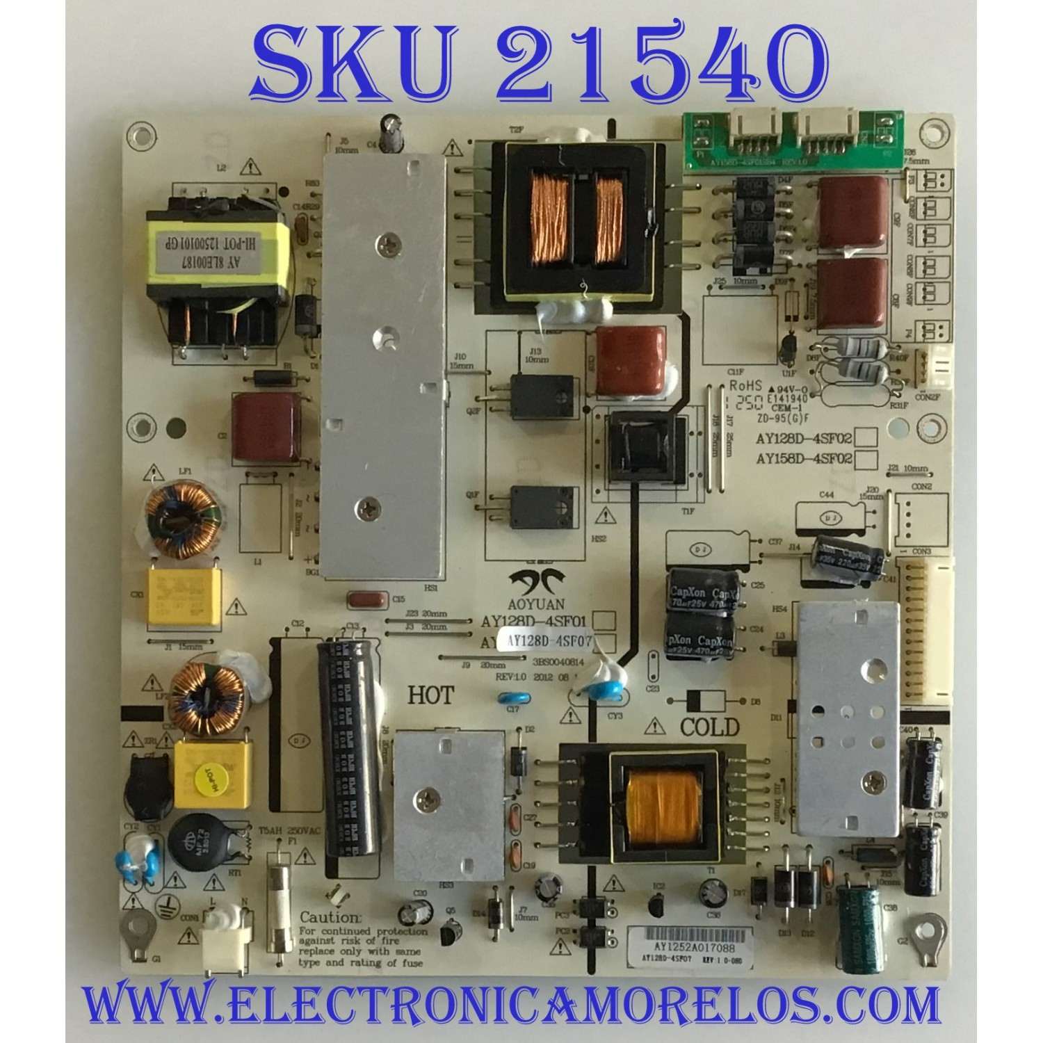 FUENTE DE PODER WESTINGHOUSE / AY128D-4SF07 / 3BS0040814 / PANEL LTA400HM24 / MODELO EU40F1G1 TW-74121