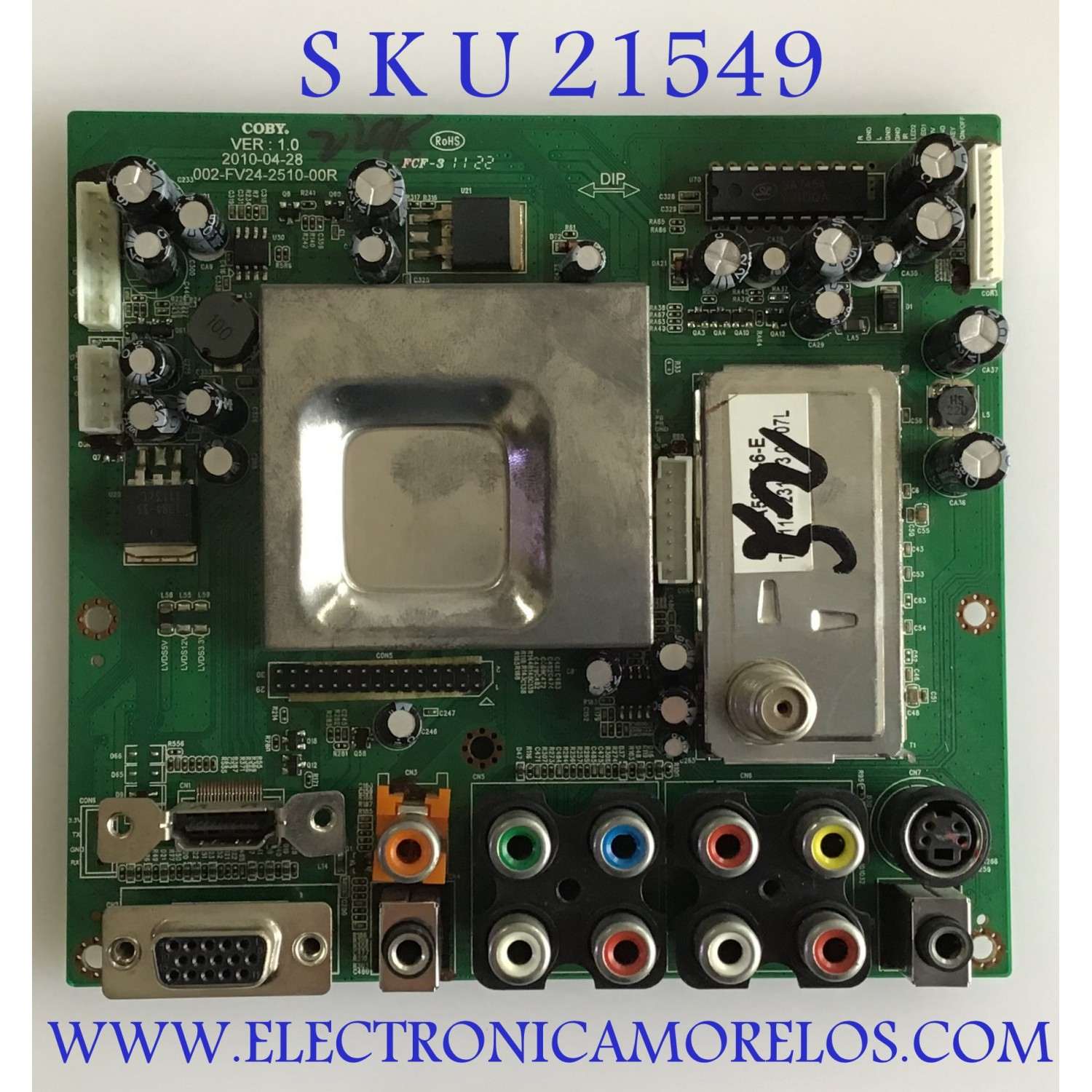 MAIN COBY / 002-FV24-2510-00R / 002-FV24-2510-00R / PANEL CLAA215FA01 / MODELO TLFDVD2295