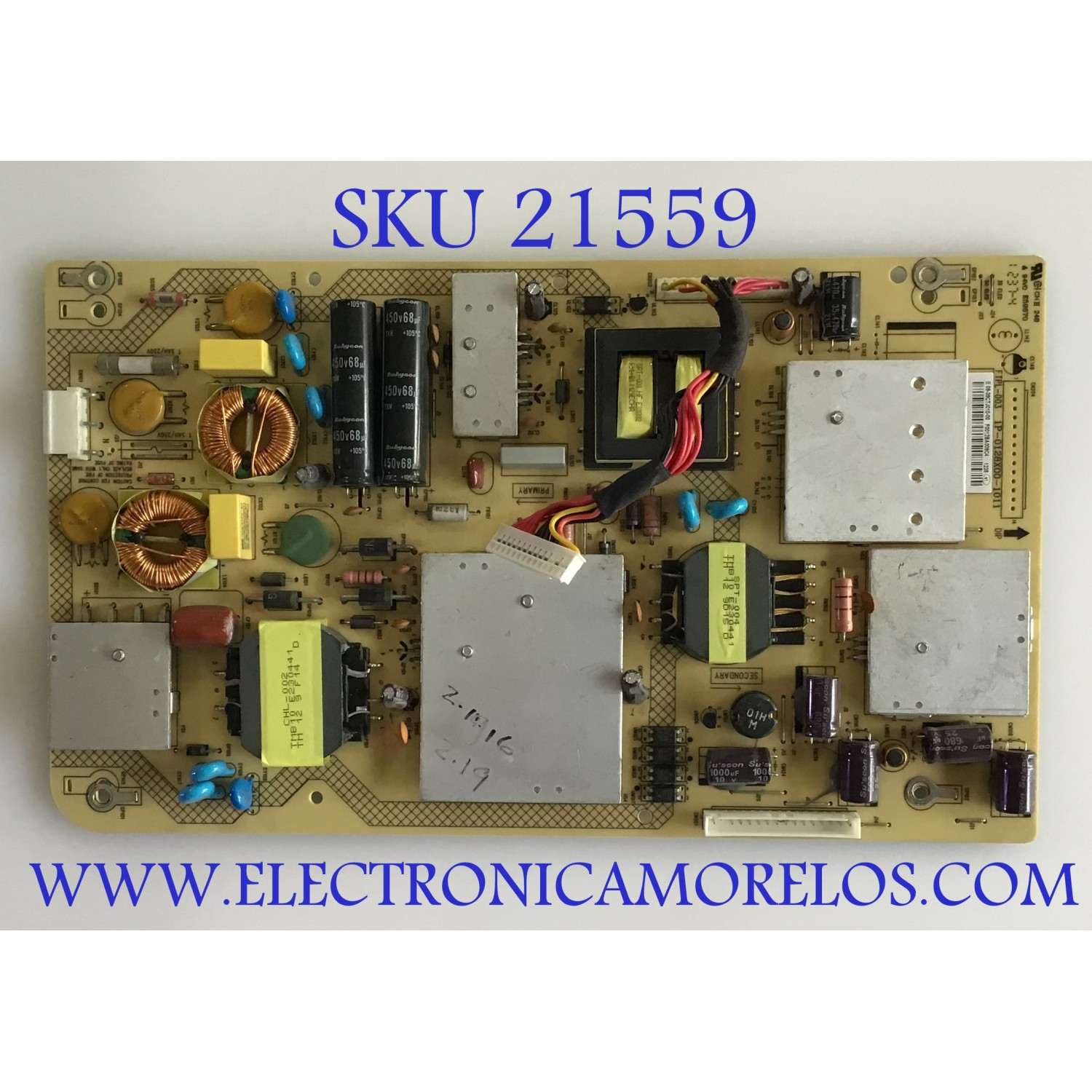 FUENTE DE PODER SHARP / 9JY0939CTJ01000 / 1P-0128X00-1011 / 09-39CTJ010-00 / FTPL-003 / PANEL'S V500HJ1-LE2 / V390HJ1-LE1 / MODELO LC-39LE440U
