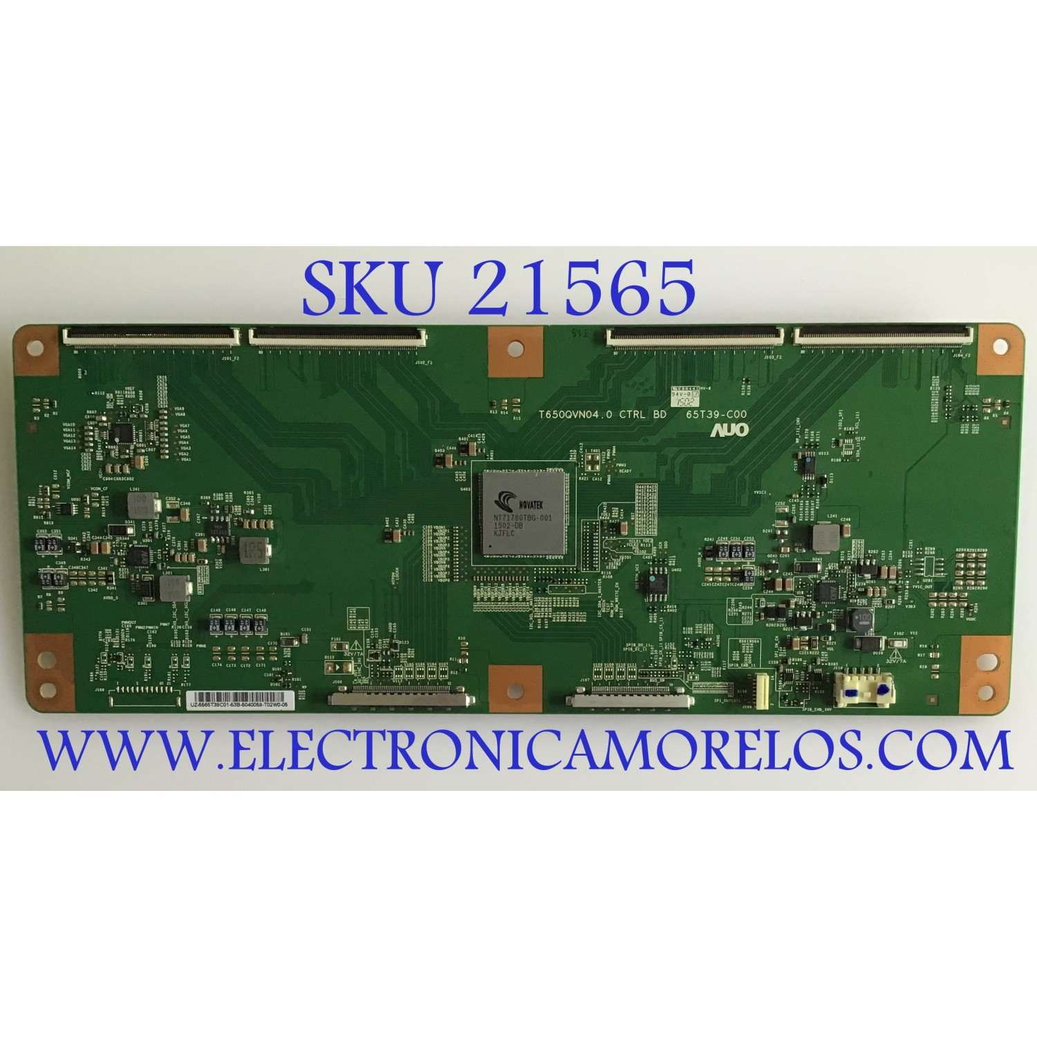 T-CON SONY / 55.65T39.C01 / T650QVN04.0 / CTRL BD - 65T39-C00 / 5565T39C01 / PANEL T650QVF06.2 / MODELO XBR-65X850C