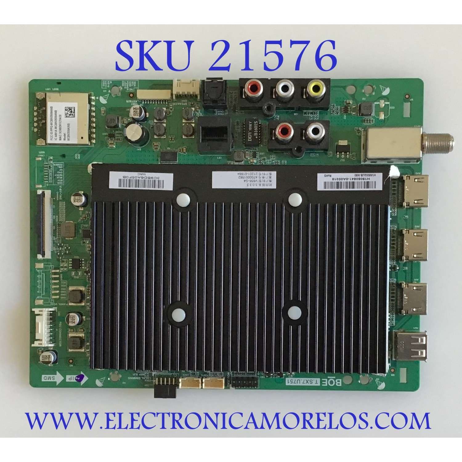 MAIN PARA TV VIZIO ORIGINAL 4K UHD HDR / NUMERO DE PARTE 21201-01884 / T.SX7.U751 / HV650QUB-N90 / 4700001562 / PANEL BOEI650WQ1_H / DISPLAY HV650QUB-N90 / MODELO V656-G4 / V656-H4 / M656-H4