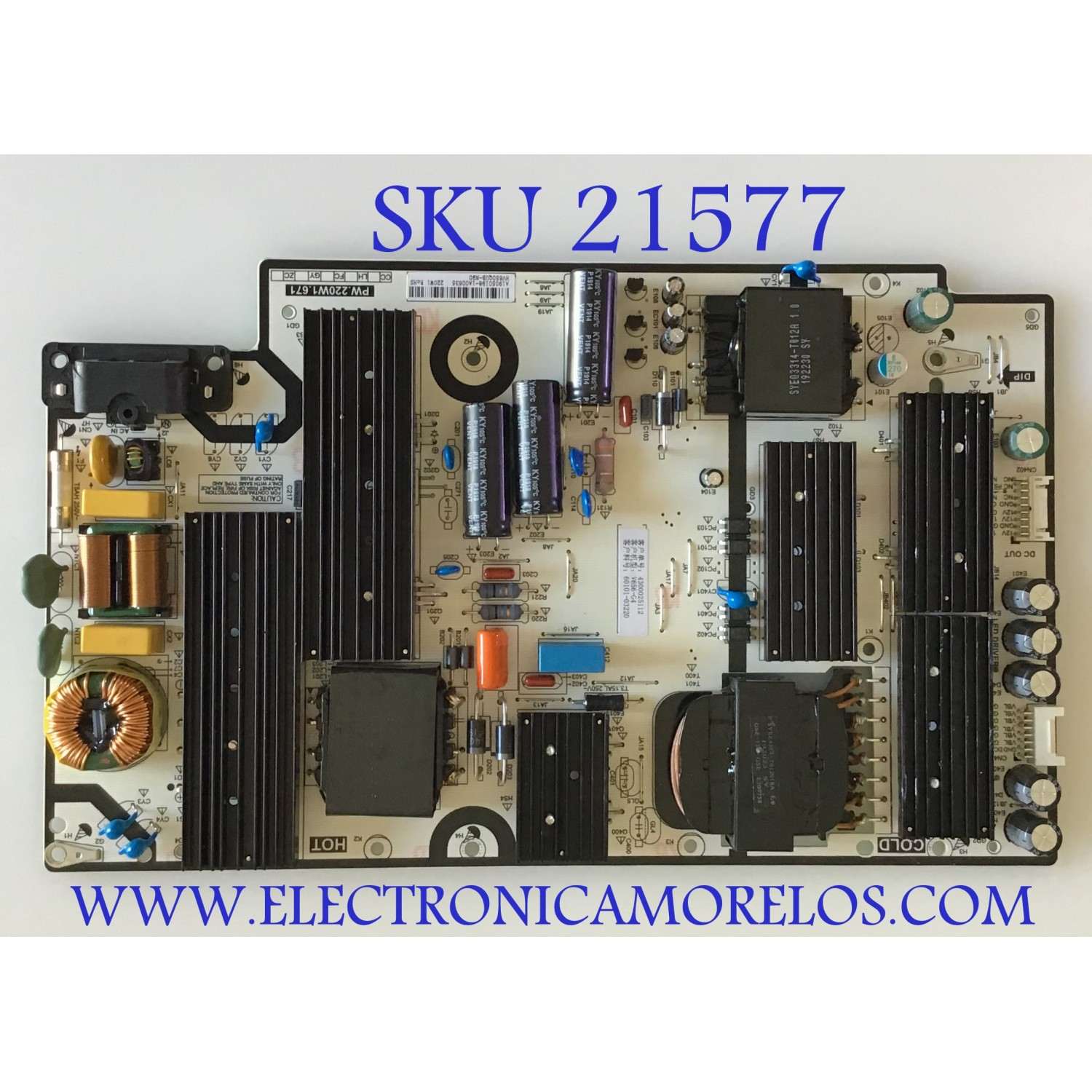 FUENTE DE PODER VIZIO / 60101-03220 / PW.220W1.671 / 4300025112 / HV650QUB-N90 / PANEL BOEI650WQ1_H / MODELO V656-G4 LHBFYVKV / M656-H4 LBPFB6KW