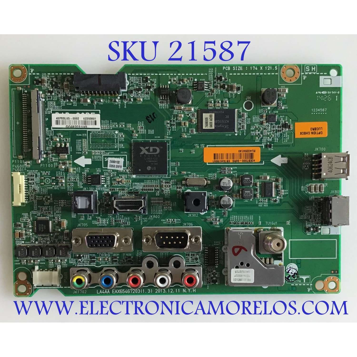 MAIN LG / EBT63478001 / EAX65467203(1.3) / 62393801 / PANEL T550HVF04.1 / MODELO 55LY340C-UA.AUSDLJR