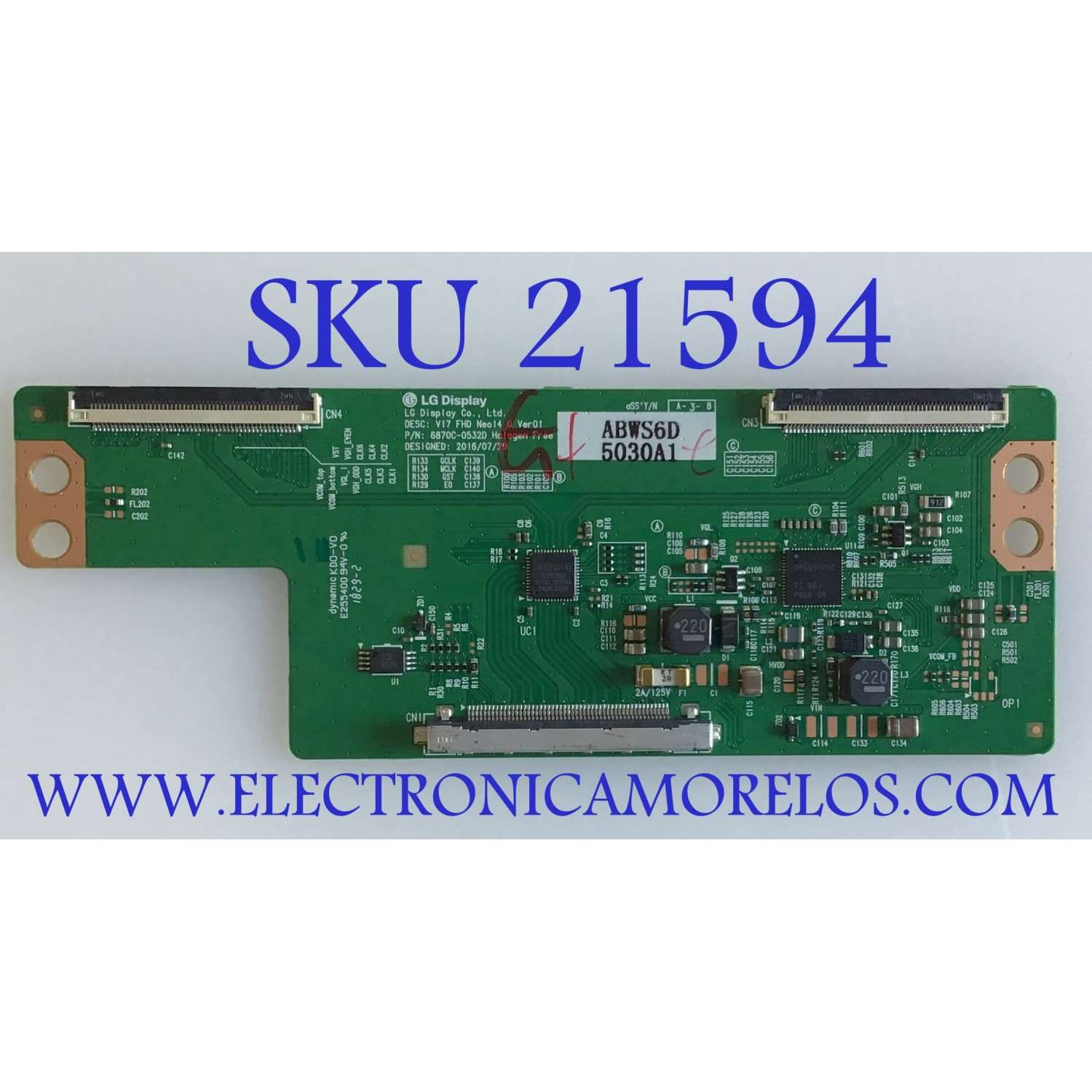 T-CON LG / 6871L-5030A / 6870C-0532D / PANEL LC430DUE (FK)(M3) / MODELO 43LV340C-UB.BUSYLJM