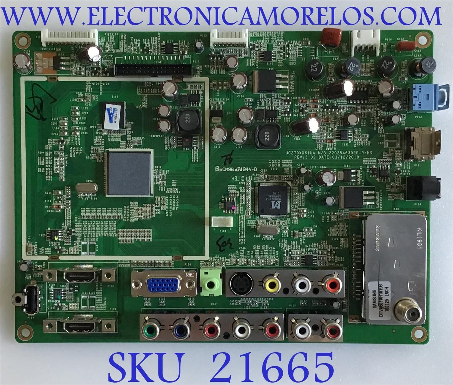 MAIN AOC / 6201-7027003001 / JC279XX61UA / 2202546301P / PANEL M270H1-L01 Rev.C3 / MODELO LC27H060