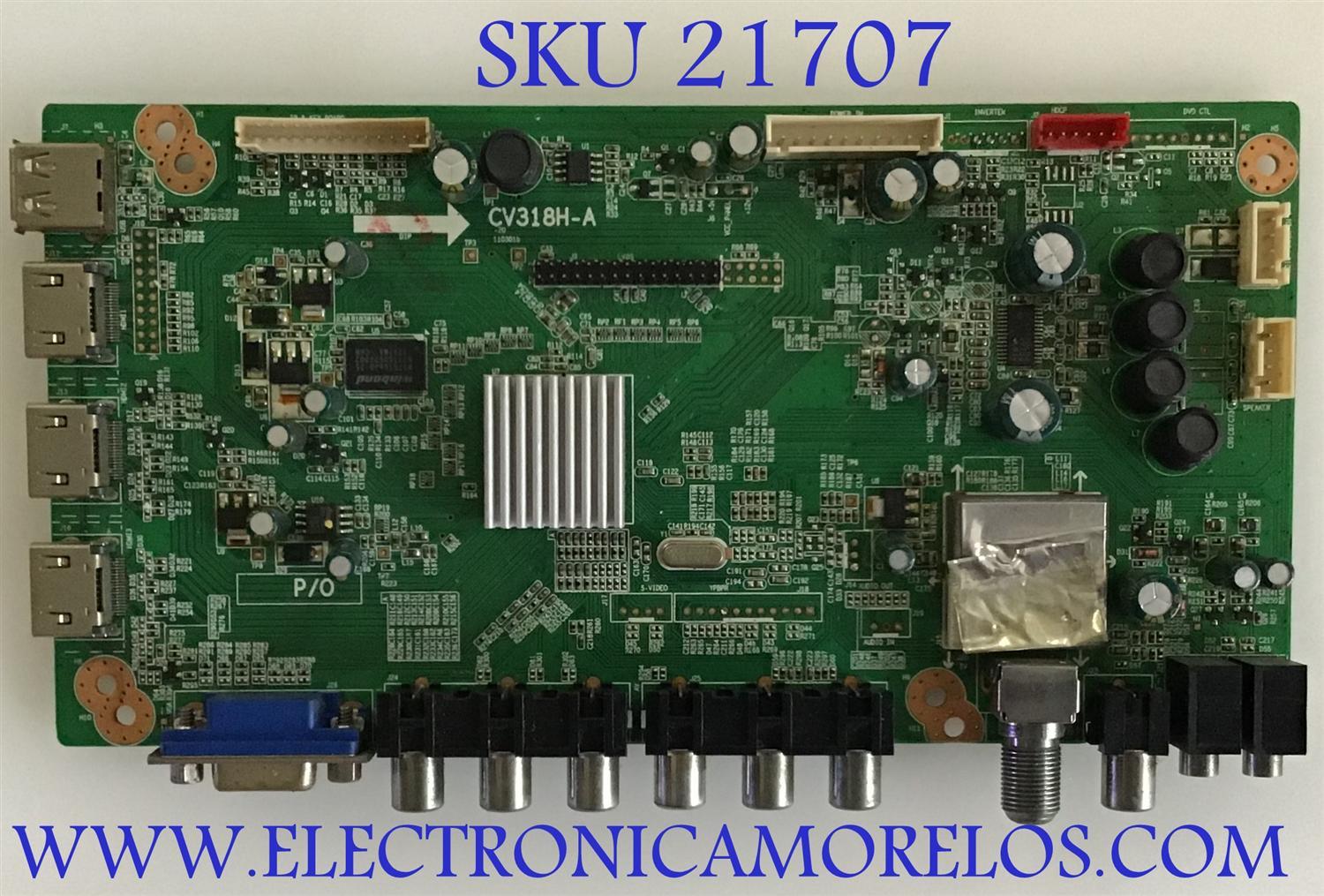 MAIN HAIER / SMT1108101 / CV318H-A / MS-1E198407 / SMT1108101-464 / PANEL TC420F115 / MODELO LE42B1380