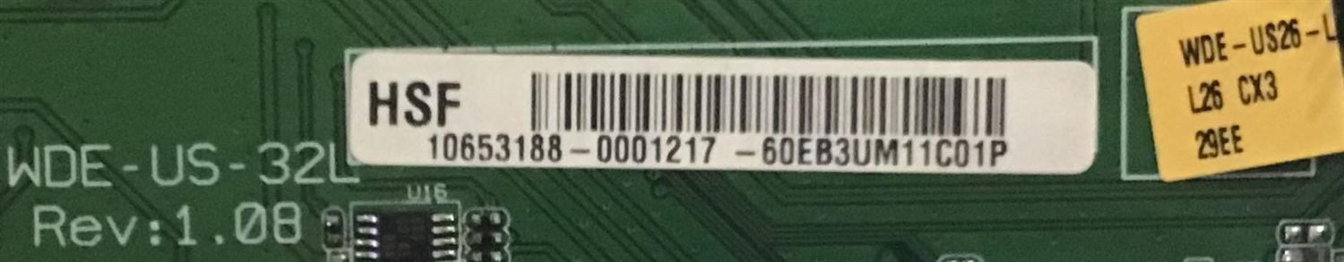 MAIN PARA TV WESTINGHOUSE / 60.EB3UM.11C / WDE-US-32L / 60EB3UM11C01P / MODELO LD-2657DF - Imagen 2