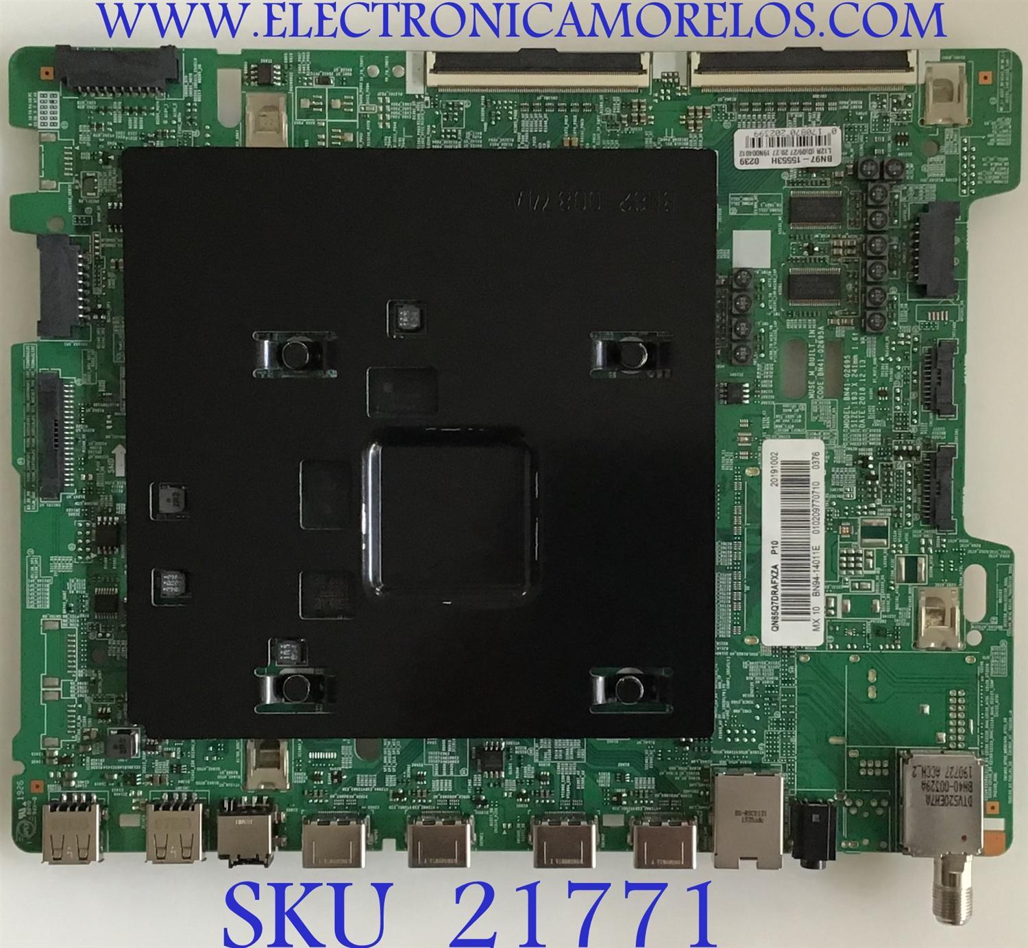 MAIN SAMSUNG 4K UHD QLED SMART TV / BN94-14011E / BN4102695A / BN97-15553H / PANEL CY-TR085FLAV1H / MODELO QN85Q7DRAFXZA AA01