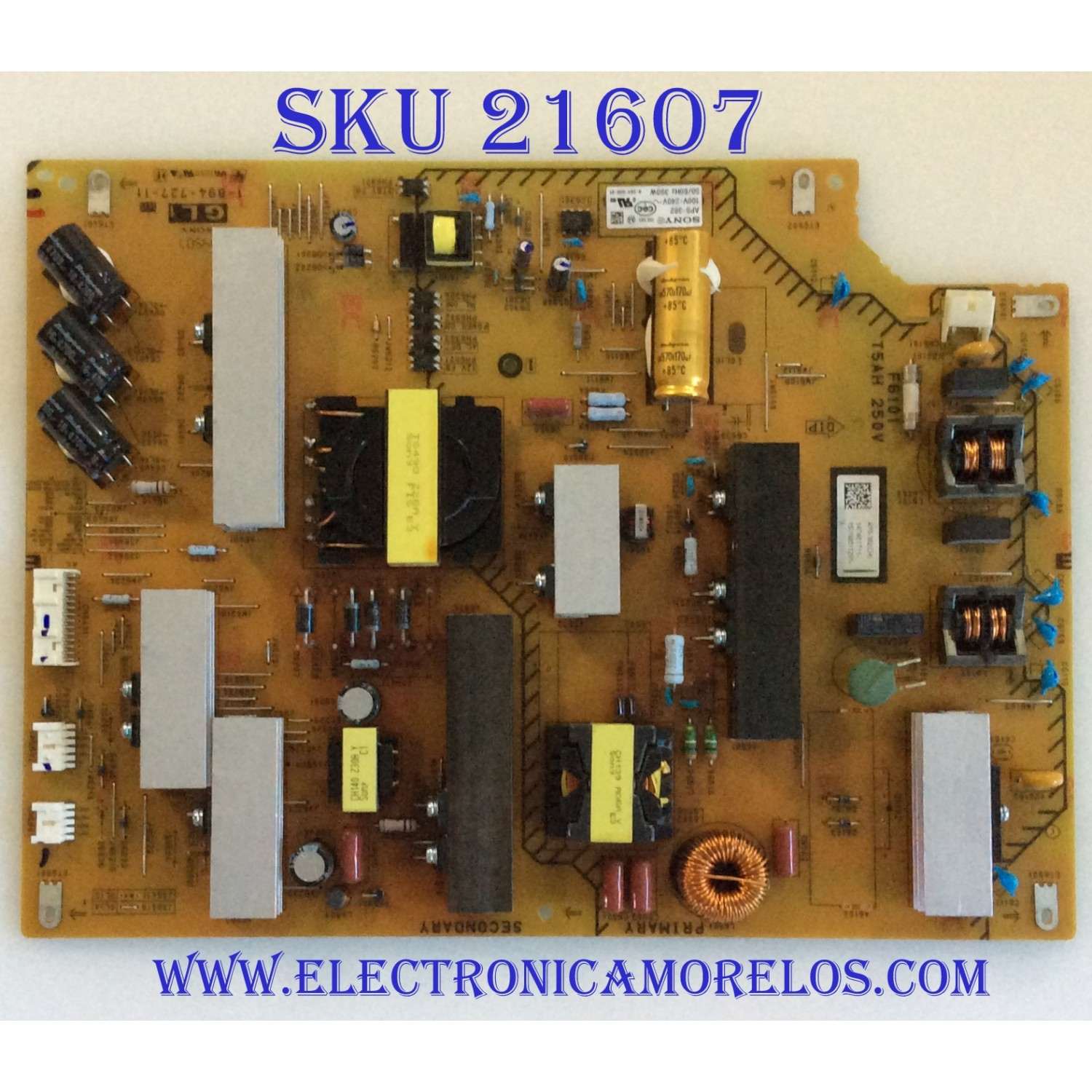FUENTE DE PODER SONY / 1-474-617-11 / 1-894-727-11 / 147461711 / 4-564-906-01 / APS-382(CH) / PANEL T650QVF06.2 / MODELO XBR-65X850C