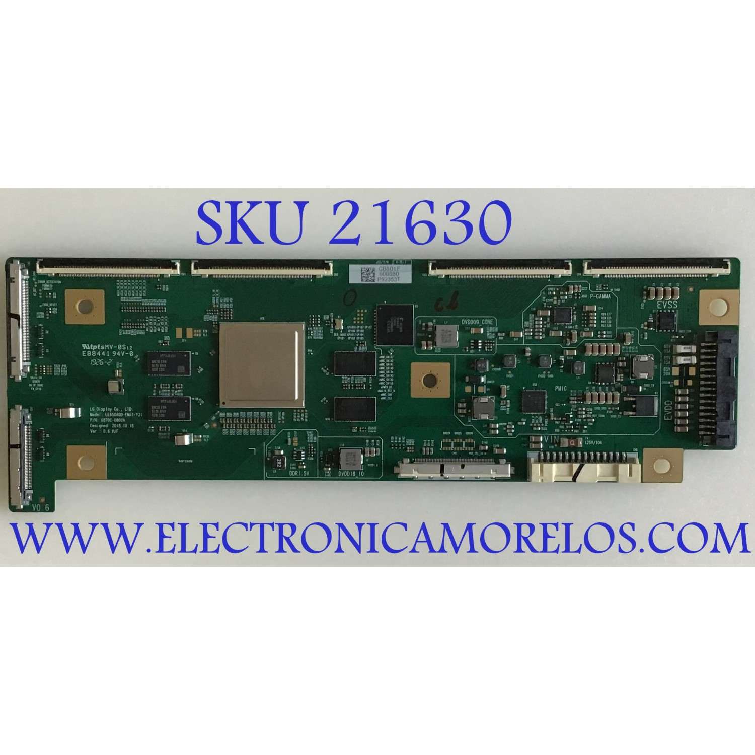 T-CON LG / 6871L-6088B / 6870C-0802A / 6088B0 / LE650AQD-EMA1-Y31 / PANEL LE650AQD(EM)(A3) / MODELO OLED65C9PUA.BUSYLJR