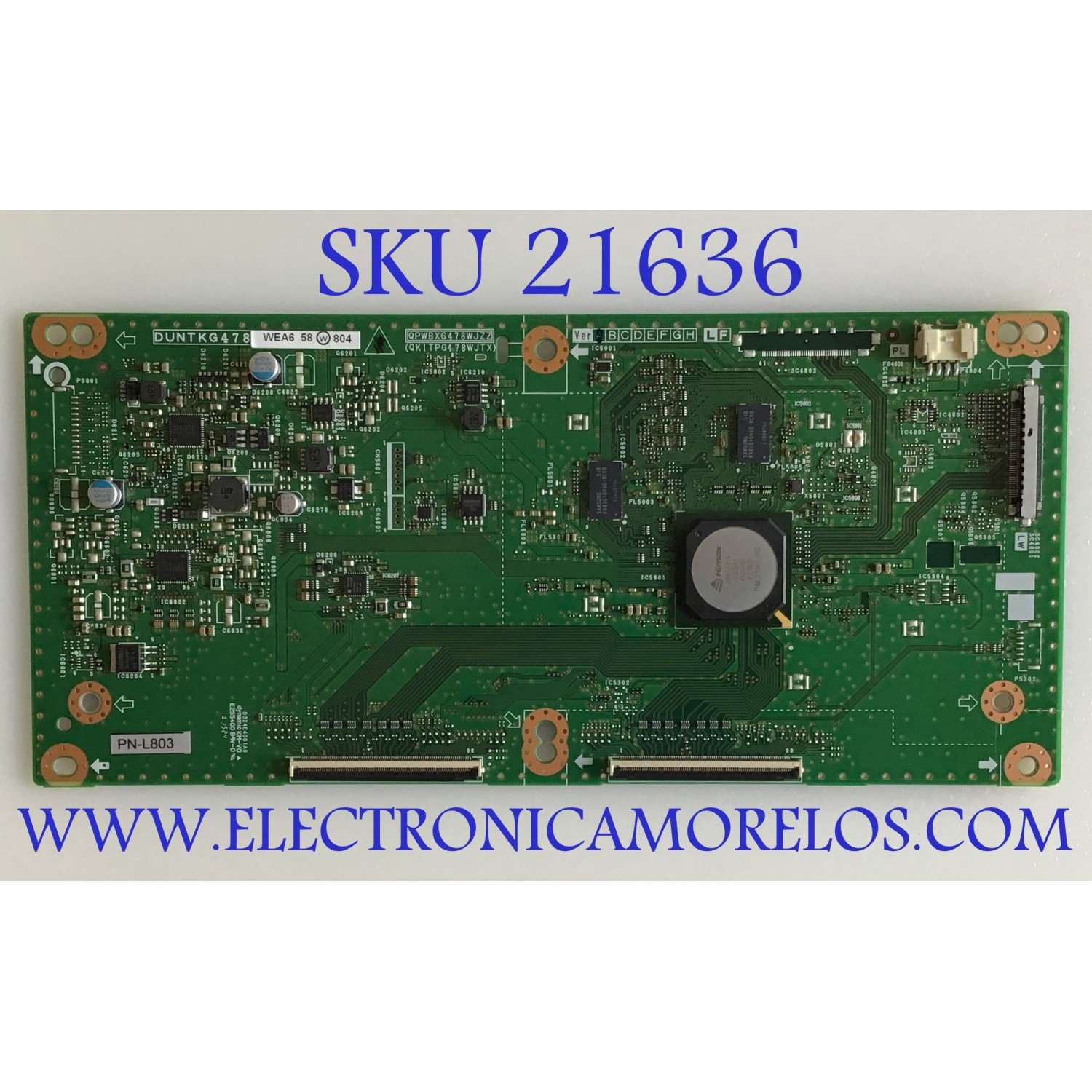 T-CON SHARP / DUNTKG478WEA6 / QPWBXG478WJZZ / QKITPG478WJTX / PANEL R1JE800D3GW75 / MODELO 