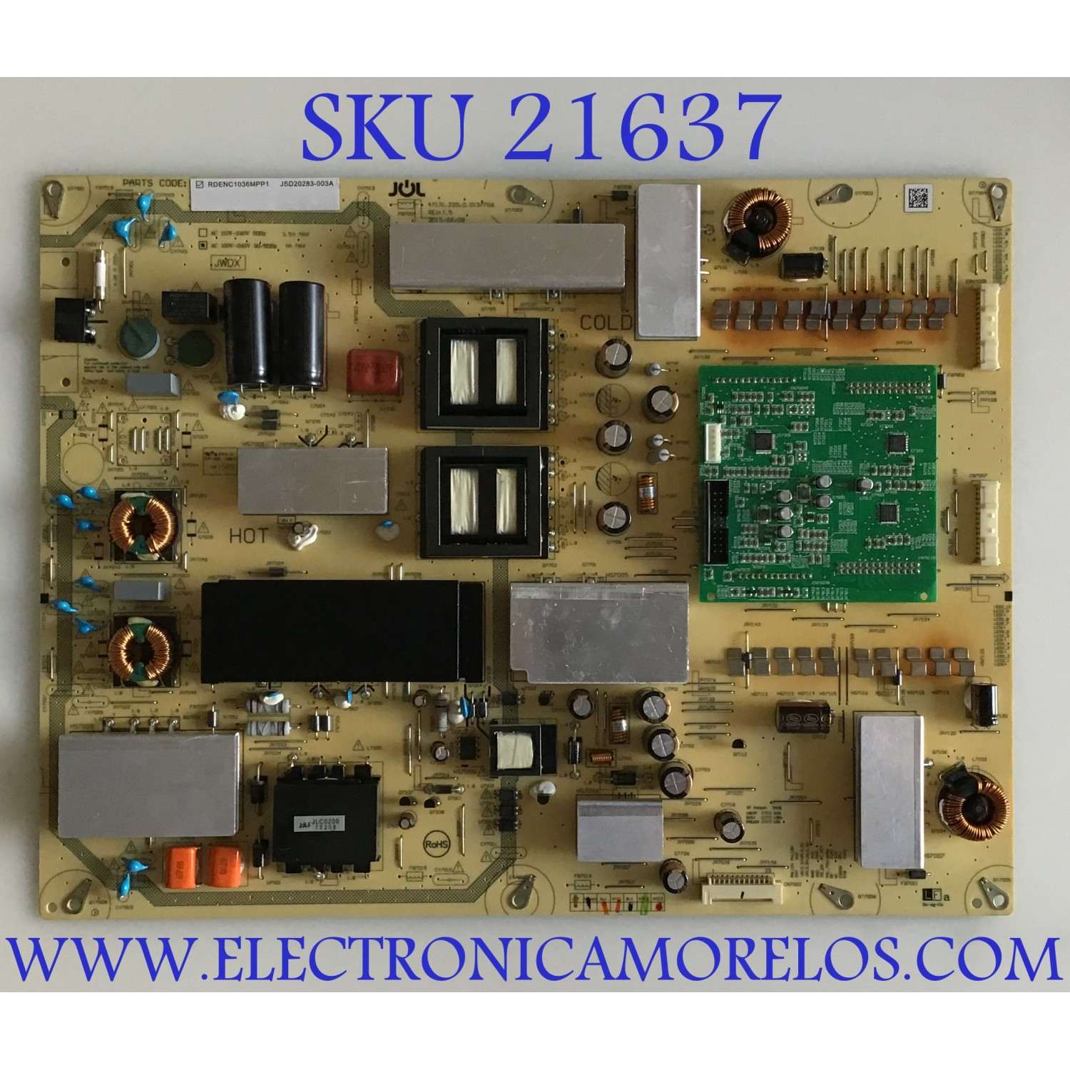 FUENTE DE PODER SHARP / RDENC1036MPP1 / JSD20283-003A / PANEL R1JE800D3GW75 / MODELO 