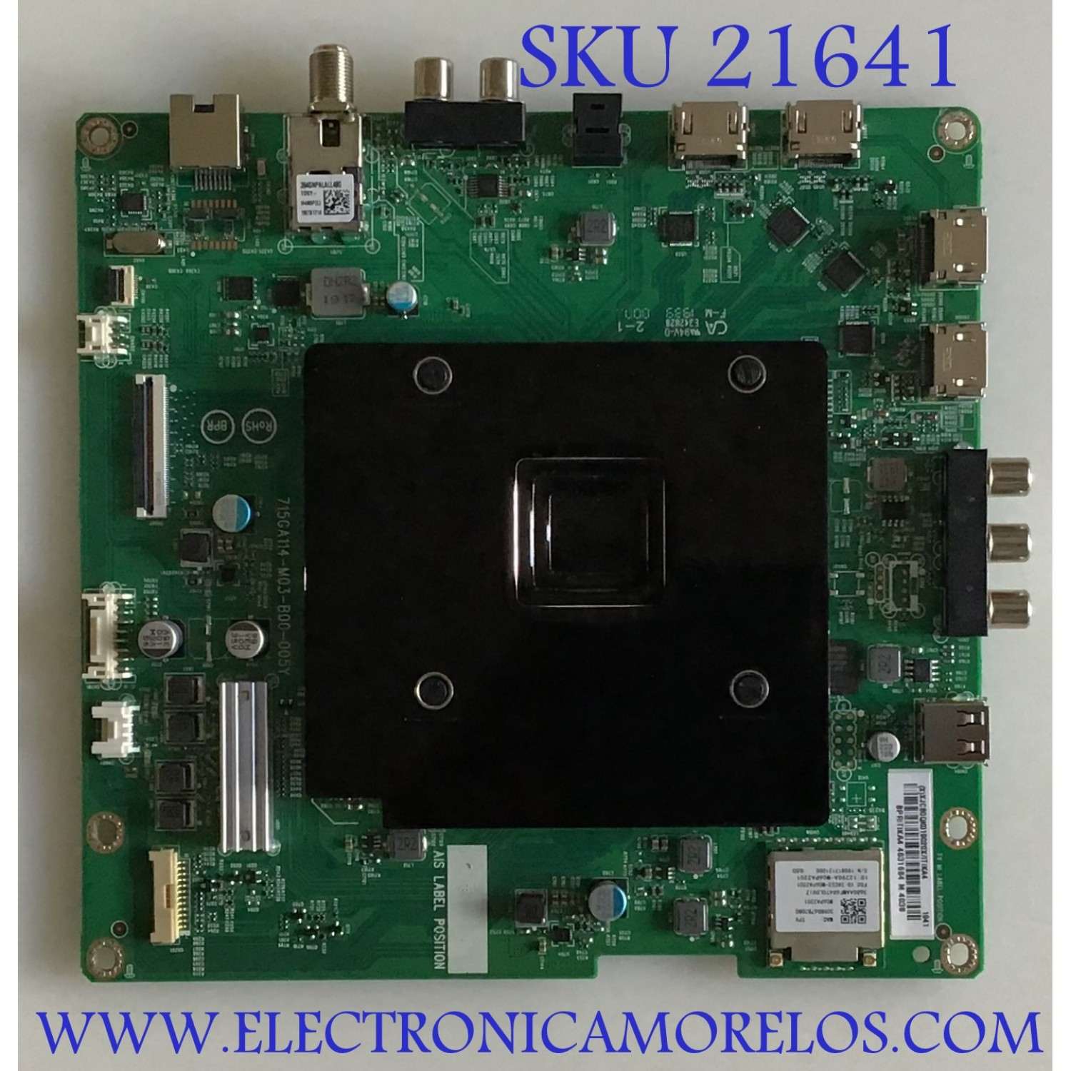 MAIN VIZIO / 756TXJCB0QK019 / 715GA114-M03-B00-005Y / (X)XJCB0QK019020X / BPRITIKA4 / PANEL TPT650UA-QVN07.U REV:S900C / DISPLAY T650QVN07.9 / MODELOS M658-G1 LTCWYH / M658-G1 LTMWYH