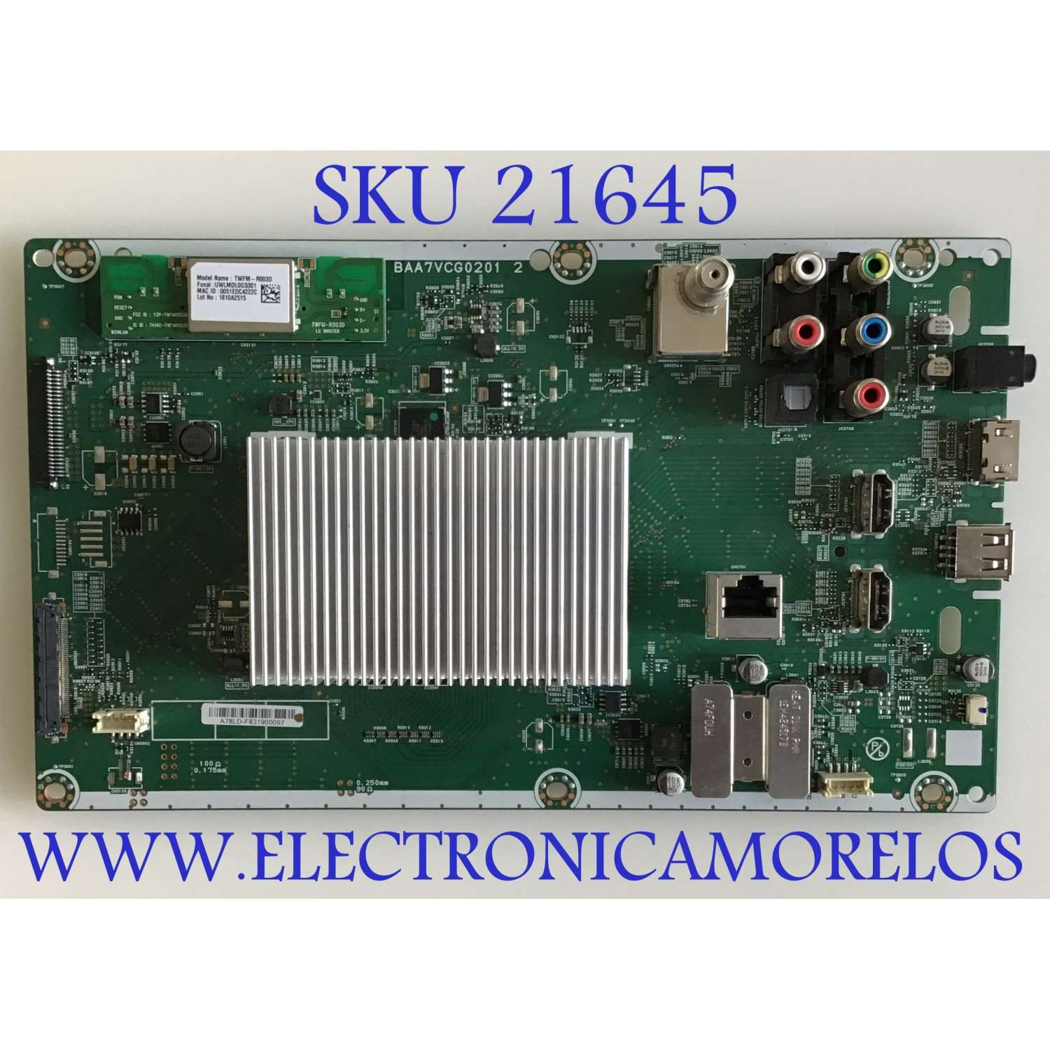 MAIN PARA TV PHILIPS (( NUEVA )) / NUMERO DE PARTE AA78LMMA-001 / BAA7VCG0201 2 / BAA7VCG02 01 2 / BAA7VCG02012 / A78LD / PANEL UAD86XG / MODELO 65PFL5602/F7