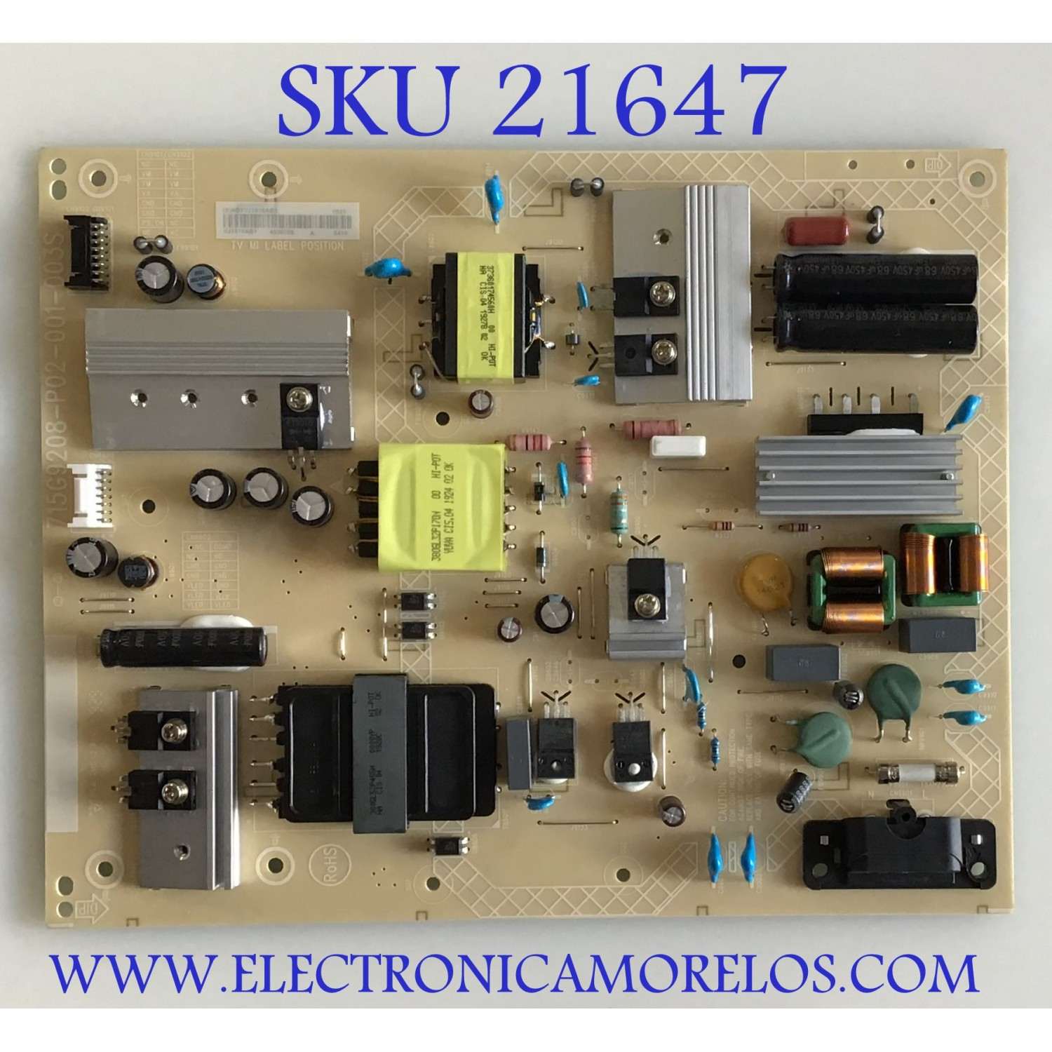 FUENTE DE PODER VIZIO / ADTVJ1818AB1 / 715G9208-P02-001-003S / (X)ADTVJ1818AB1 / PANEL TPT580B5-U1T01.D REV:S01C / MODELO V585-G1 LTMHQRAV / V585-G1 LTCHQRBW