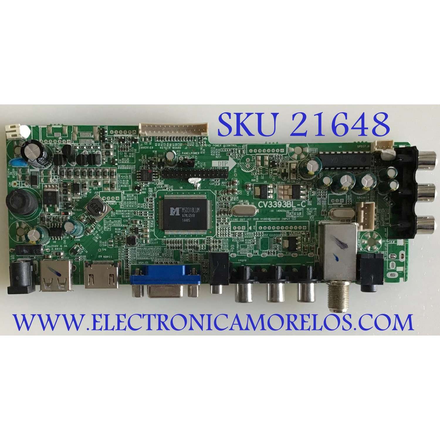 MAIN ELEMENT / 21002674 / CV3393BL-C / KW160811 / PANEL ME23801YTBF / MODELO ELEFW248