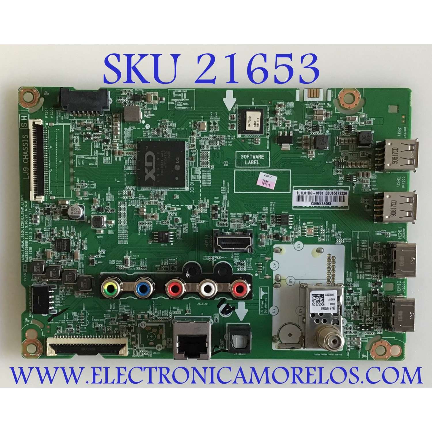MAIN LG / EBU65672220 / EAX68209006(1.1) / PANEL NC320DXG-ABGX2 / MODELOS  32LM620BPUA.DUSELUM / 32LM620BPUA.BUSELJM