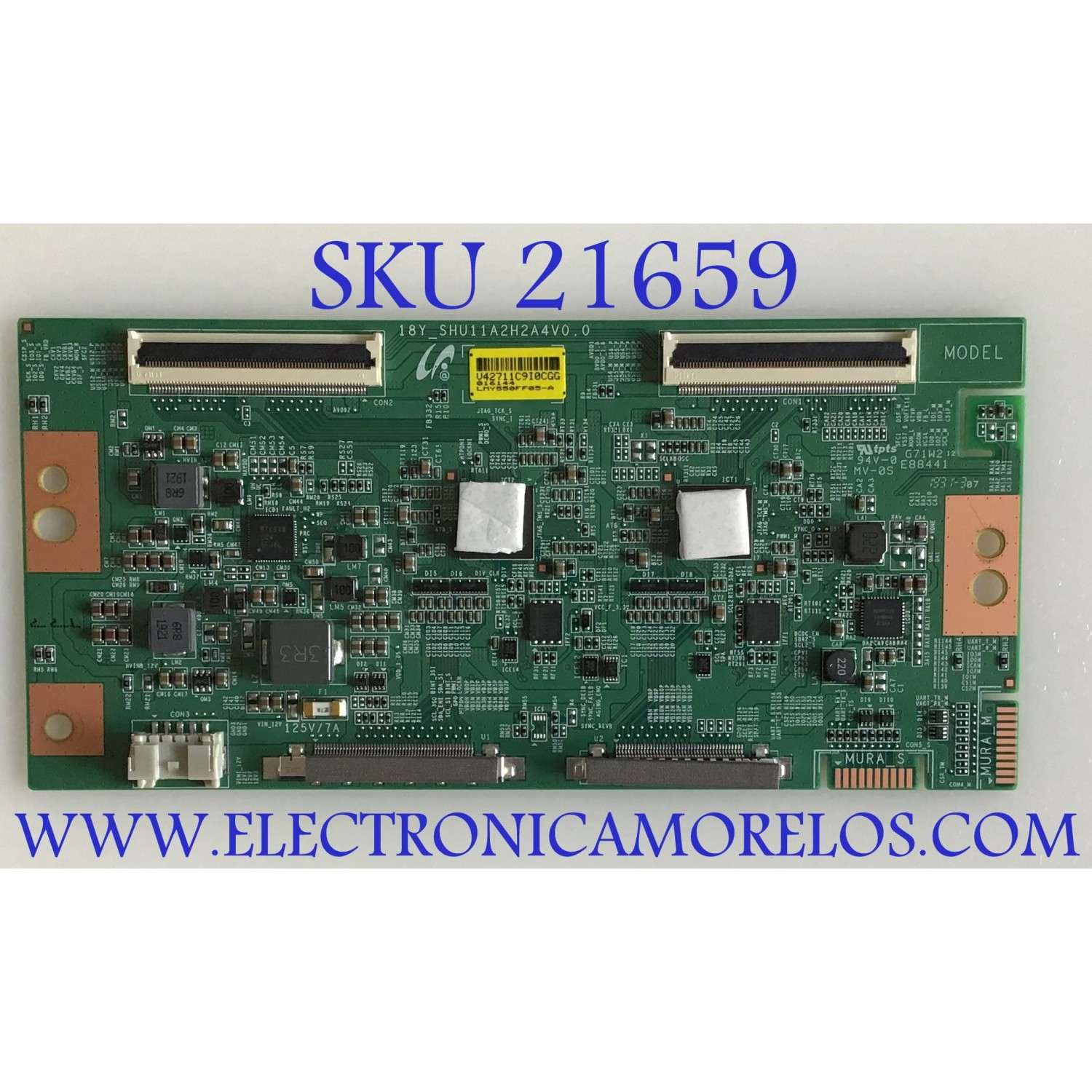 T-CON PARA TV SONY BRAVIA / NUMERO DE PARTE LJ94-42711C / 1-001-063-11 / 18Y_SHU11A2H2A4V0.0 / 42711C / LMY550FF05-A / PANEL YD9F055DND01 / MODELO XBR-55X950G / XBR-55X950G