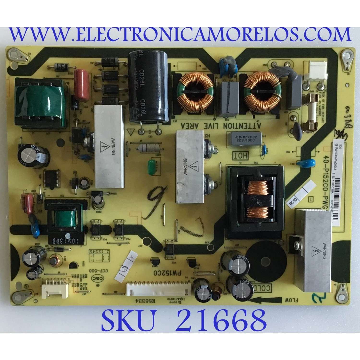 FUENTE DE PODER TCL / 08-PW152C2-PW200AA / 40-P152C0-PWG1XG / PW152C0 / MODELO L32HDF11TA TKAA