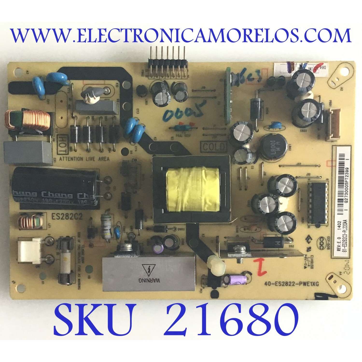 FUENTE DE PODER TCL / 81-ES282C3-PL220AA / 40-ES2822-PWE1XG / ES282C2 / PANEL LVW320NDCL / MODELO LE32HDF3010TATDAA