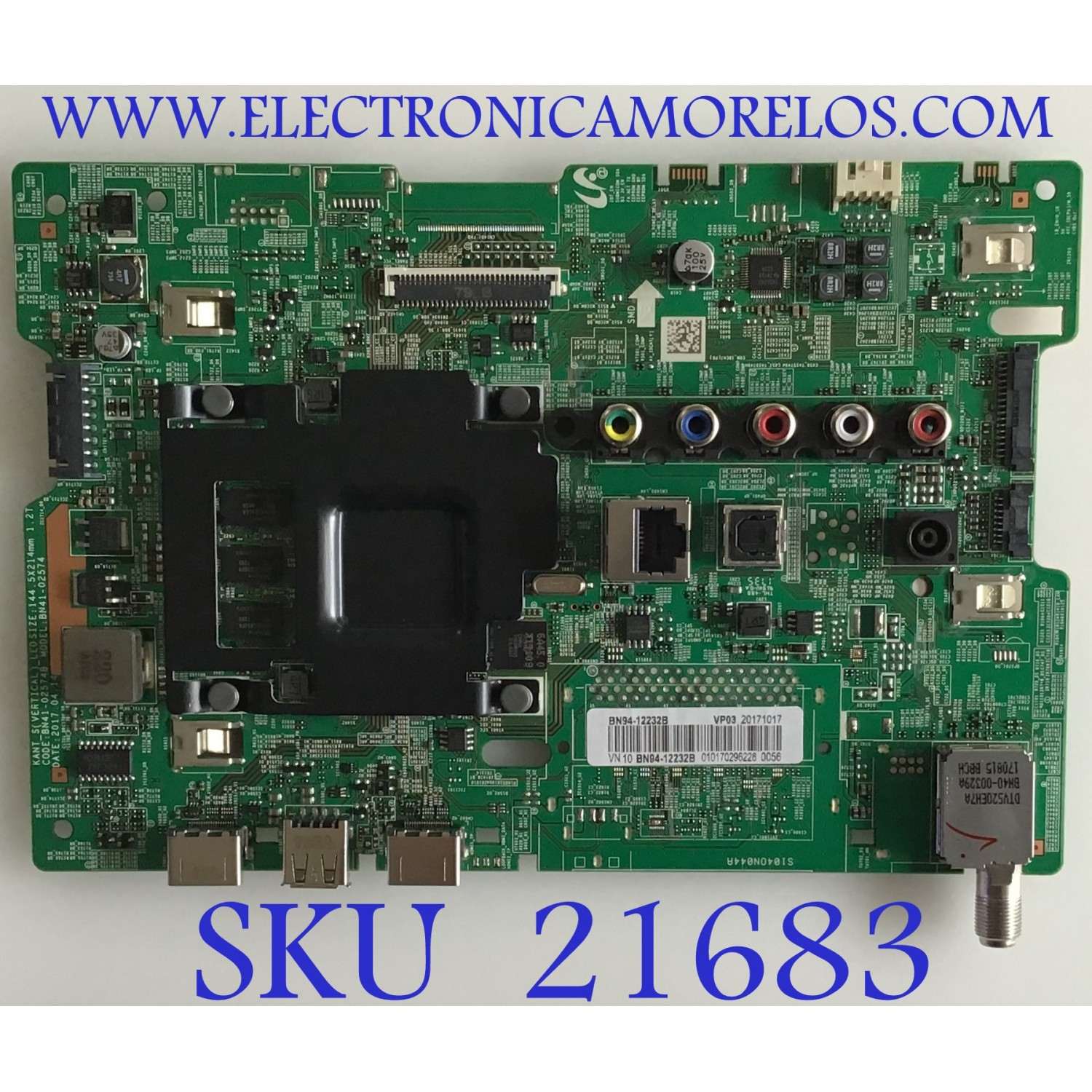 MAIN SAMSUNG / BN94-12232B / BN41-02574B / PANEL CY-HM028AGEV1H / MODELO UN28M4500AFXZA BB02