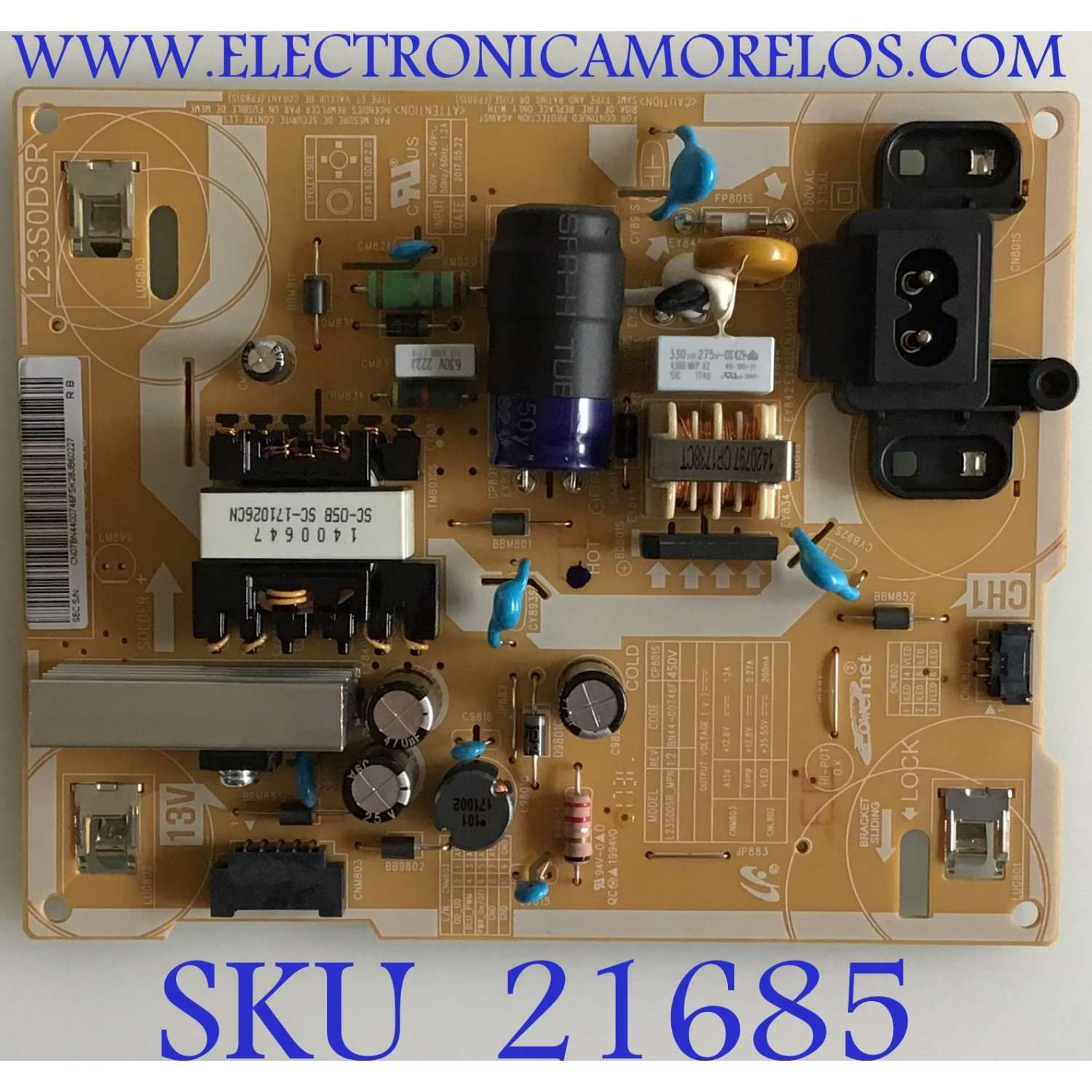 FUENTE DE PODER SAMSUNG / BN44-00746F / L23S0DSR / BN4400746F / PANEL V236BJ1-LE2 REV.C7 / MODELO UN24M4500AFXZA WA01