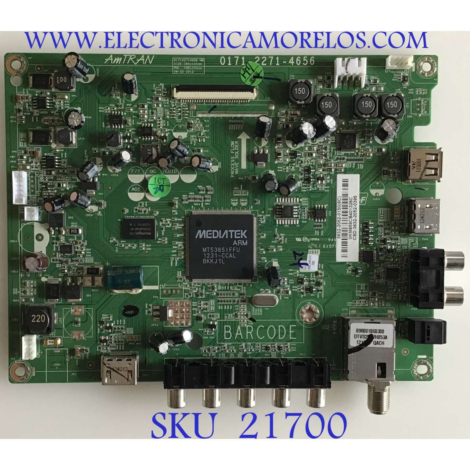 MAIN VIZIO / 3663-2052-0150 / 0171-2271-4656 / 3632-2052-0395 / SUSTITUTAS 3632-2042-0150 / 3632-2232-0150 / PANEL T320XVN01.0 / MODELOS E320-A0 LAQANLDN / E320-A0 LAEANLDN / E320-A0 LAQANLDP / E320-A0 LAUANLDN