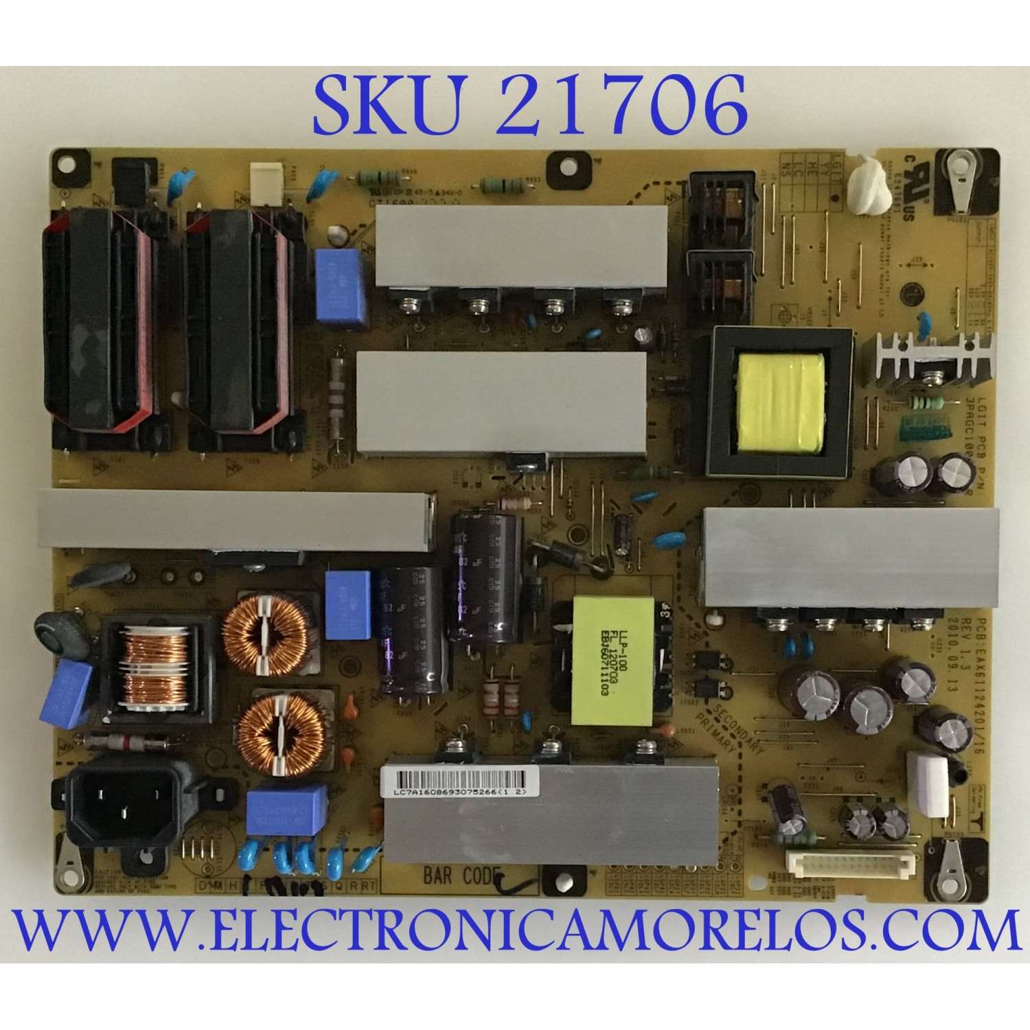 FUENTE DE PODER LG / EAY60869307 / EAX61124201/16 / 60869307 / 3PAGC10011A-R / LGP37-10LF / PANEL LC370WUE (SC)(A1) / MODELOS 37CS560-UE.AUSYLUR / 37LD452B-UA.AUSYLJR / 37LK450-UB.CUSYLH / 37LK450-UH.CUSYLH