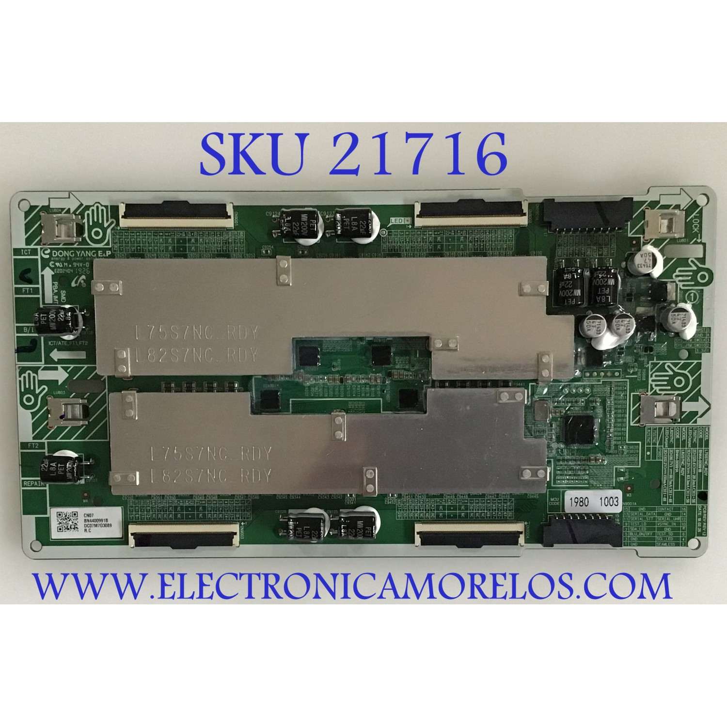 LED DRIVER SAMSUNG / BN44-00991B / L75S7NC_RDY / BN4400991B / DISPLAY BN96-48142A / PANEL CY-TR075FLAV3H / MODELOS QN75Q7DRAFXZA AA02 / QN75Q70RAFXZA AA02 / QN75Q7DRAFXZA FA01