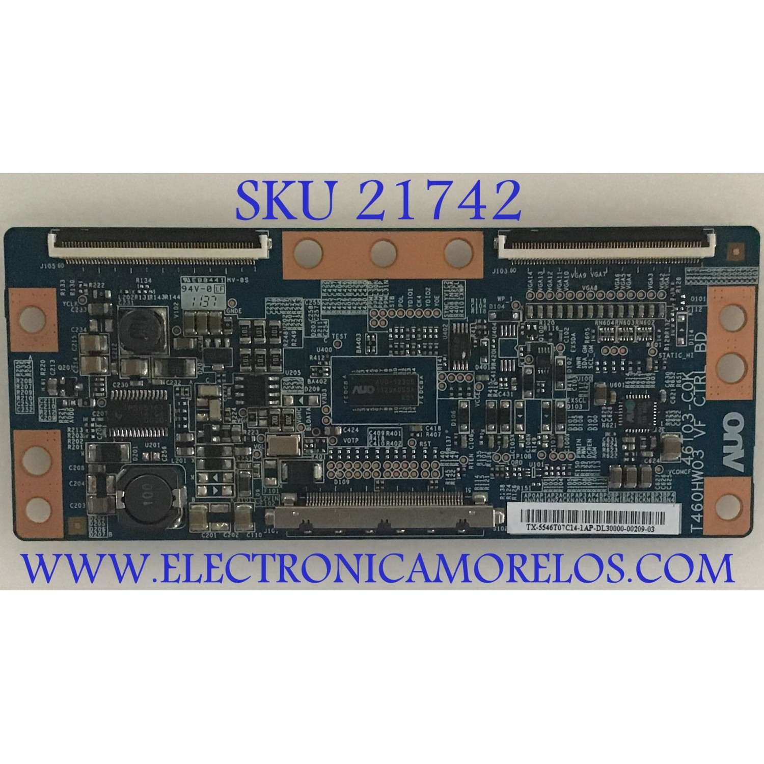 T-CON HAIER  / 55.46T07.C14 / T460HW03 VF CTRL BD / 5546T07C14 / 46T03-C0K / PANEL T460HW07 V.5 / MODELO LE46F2380