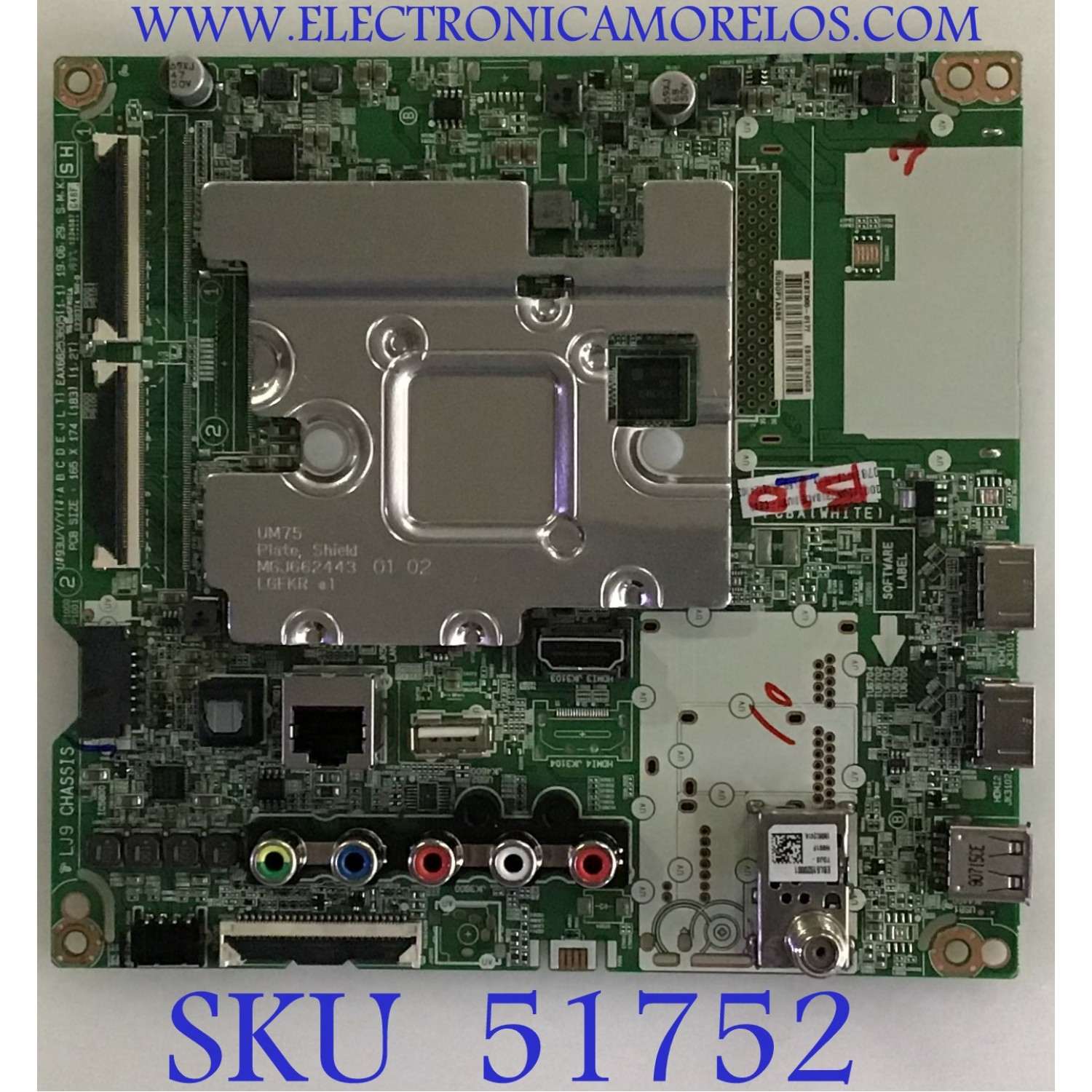 MAIN PARA TV LG 4K·UHD·HDR / NUMERO DE PARTE EBT66124903 / EAX68253605 / 66124903 / EAX68253605(1.1) / PANEL NC650DQG-AAHV3 / MODELOS 65UM7300AUE / 65UM7300AUE.BUSYDKR / 65UM7300AUE.BUSYLOR