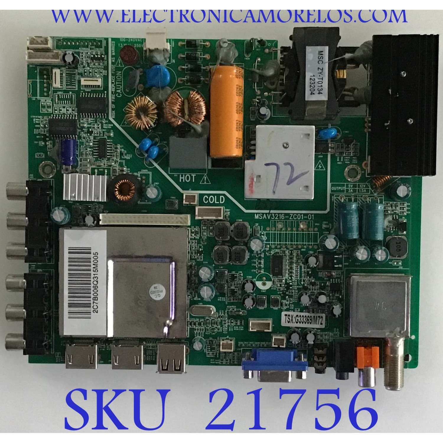 MAIN FUENTE (COMBO) WESTINGHOUSE / 2C.7B006.Q31 / MSAV3216-ZC01-01 / 2C7B006Q31 / 2C7B006Q315M005 / PANEL ST3151A05-1 Ver. 2.1 / DISPLAY HV320WX2-201 / MODELOS EW32S5KW TW-70531-B032D / EW32S5KW TW-70501-P032A