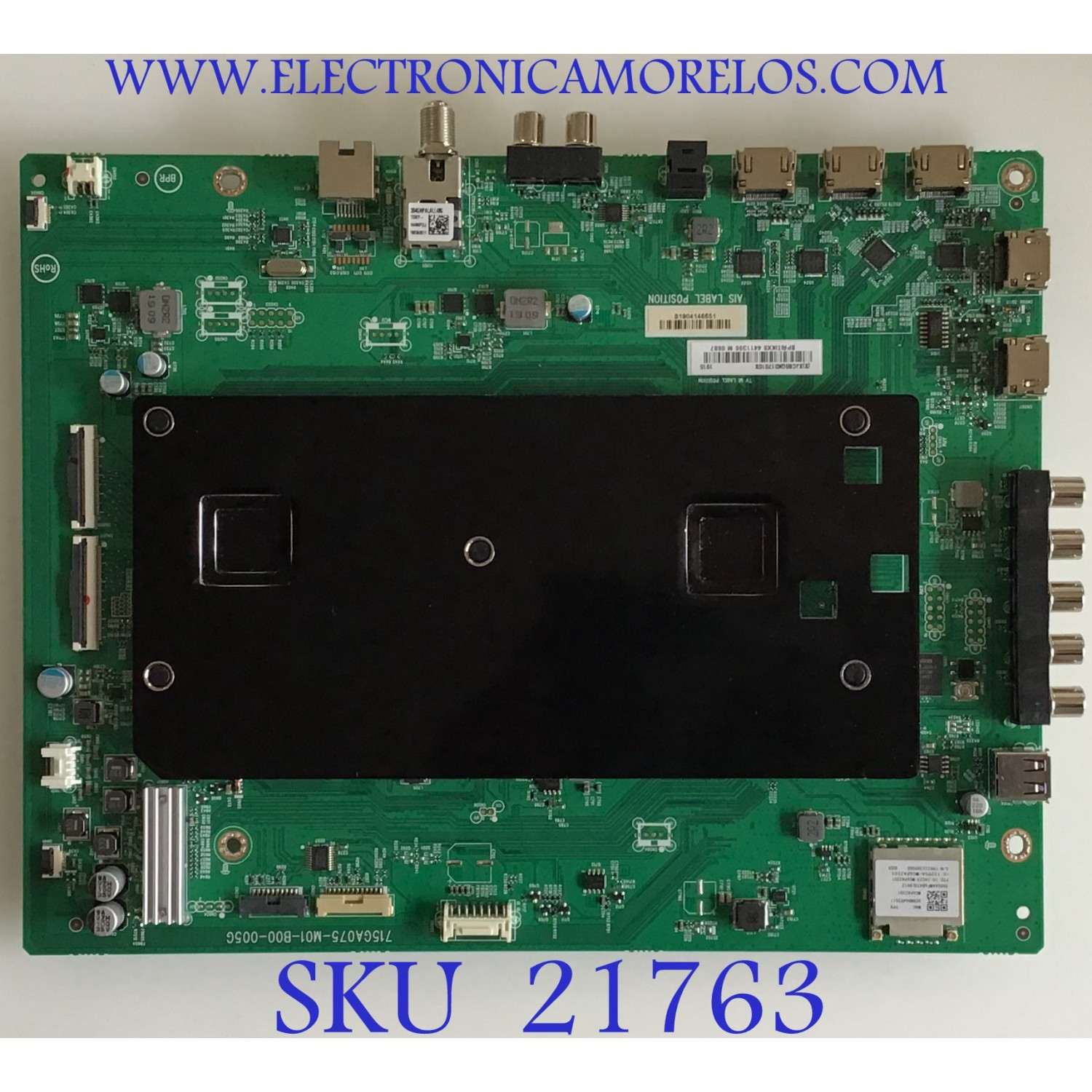 MAIN PARA TV VIZIO ORIGINAL / 756TXJCB0QK017 / 715GA075-M01-B00-005G / XJCB0QK017 / PANEL T750QVF04.3 / MODELO P759-G1 LTMAYPKV