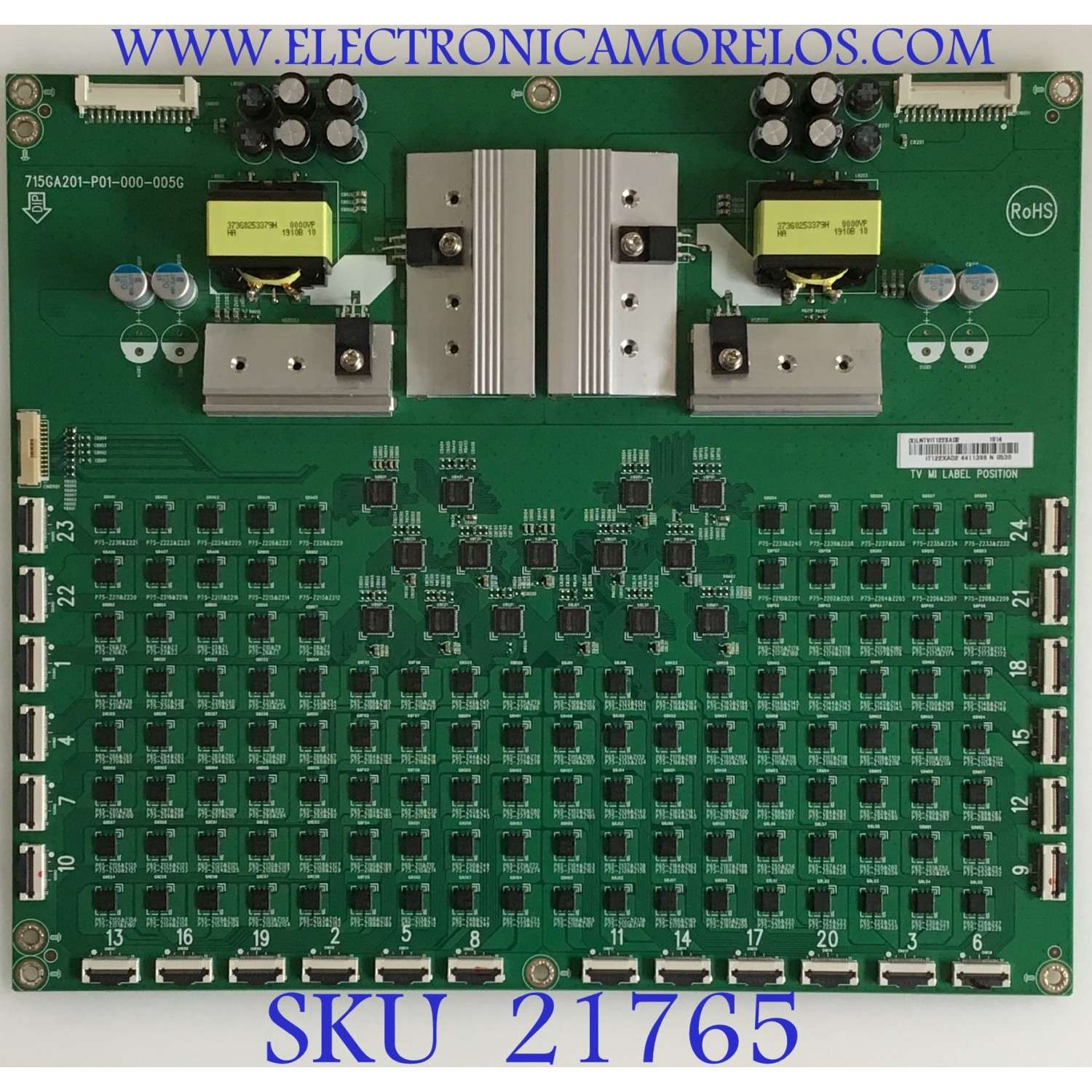 LED DRIVER VIZIO / LNTVIT122XAD2 / 715GA201-P01-000-005G / IT122XAD2 / PANEL T750QVF04.3 / MODELO P759-G1 LTMAYPKV