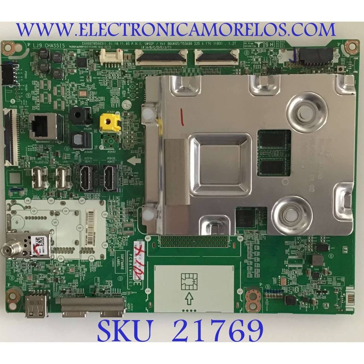 MAIN LG CLASS 4K SMART TV UHD / EBT66082801 / EAX68785003(1.0) / EBT66082701 / PANEL HC860DQF-SLUR3-2142 / MODELOS 86UM8070PUA BUSYLJR / 86UM8070PUA AUSYLJR /  86UN8570PUC.BUSWLJR