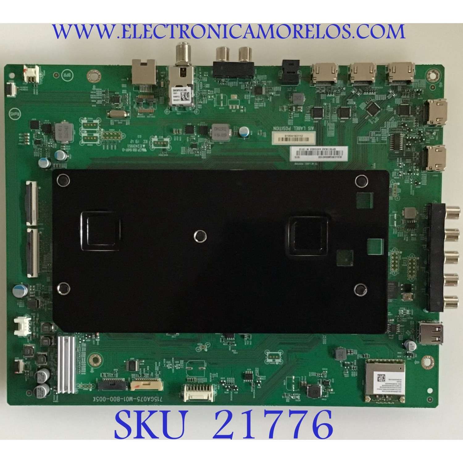 MAIN PARA TV VIZIO / NUMERO DE PARTE 756TXJCB0QK004 / XJCB0QK004 / 715GA075-M01-B00-005K / 756TXJCB0QK0040 / XJCB0QK0040 / PANEL T650QVF09.3 / MODELOS P659-G1 / P659-G1 LTMAYNKV / P659-G1 LTYAYNOW