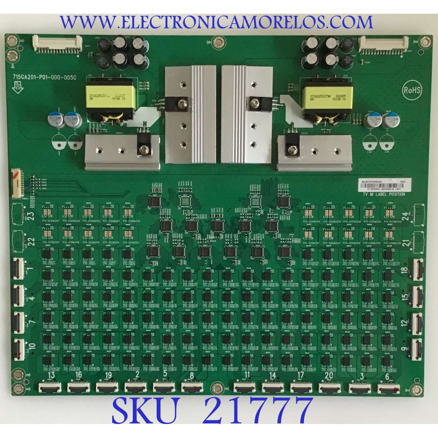 LED DRIVER PARA TV VIZIO / NUMERO DE PARTE LNTVIY122XAD1 / 715GA201-P01-005G / 715GA201-P02-005G / IY122XAD1 / PANEL T650QVF09.3 / MODELOS P659-G1 / P659-G1 LTMAYNKV / P659-G1 LTYAYNOW / P659-G1 LTYAYNOV / P659-G1 LTCAYNMV     