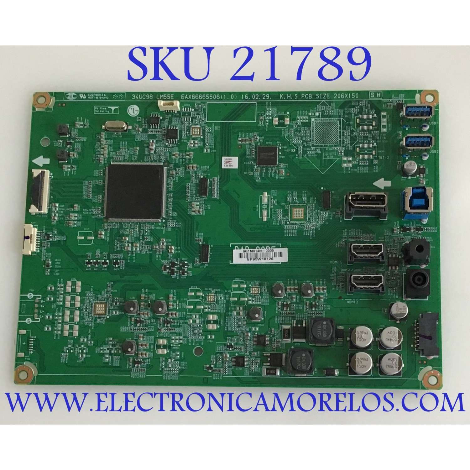 MAIN MONITOR LG / EAX66665506 / 34UC98 / NP95W10126 / PANEL LM340UW3(SS)(A1) / MODELO 34UC80-BF.AUSKMYN