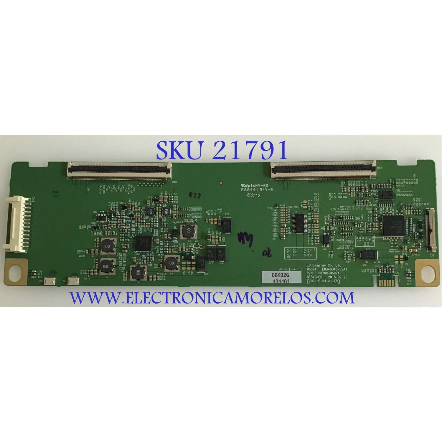 T-CON LG / 6871L-4344G / 6870C-0597A / LM340W3-SSA1 / PANEL LM340UW3(SS)(A1) / MODELO 34WN80C-BK.AUSKMSN