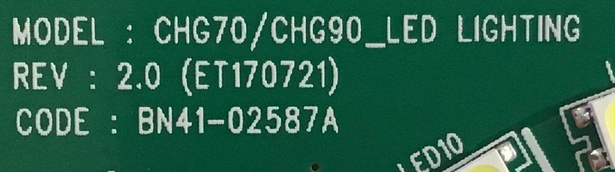 LED LIGHTING MONITOR SAMSUNG / NUMERO DE PARTE BN41-02587A / PANEL'S CY-PM490LSLV1F / CY-PM490LSLV2F / CY-PR490LLL1F / CY-PM490LSLV2V / MODELOS LC49HG90 / LC49RG90 / LC49HG90DMNXZA FC03 / LC49HG90DMNXZA FB02 / LC49RG90SSNXZA FB02 - Imagen 2