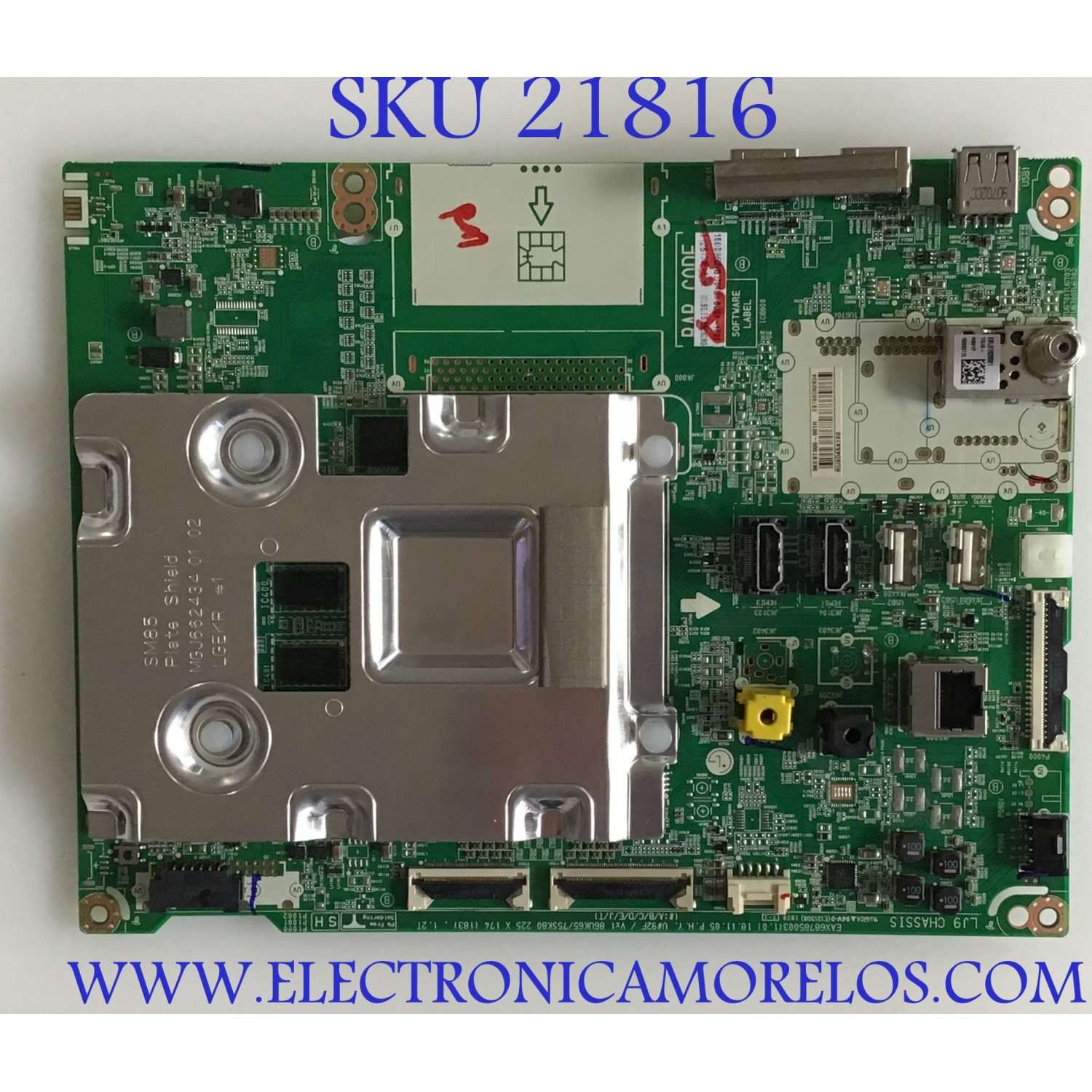 MAIN PARA TV LG 4K·UHD·HDR SMART TV / NUMERO DE PARTE EBT66082804 / EAX68785003 / 66082804 / EAX68785003(1.0) / PANEL HC860DQF-SLUR2-2142 / MODELO 86UM8070AUB / 86UM8070AUB.BUSYLJR