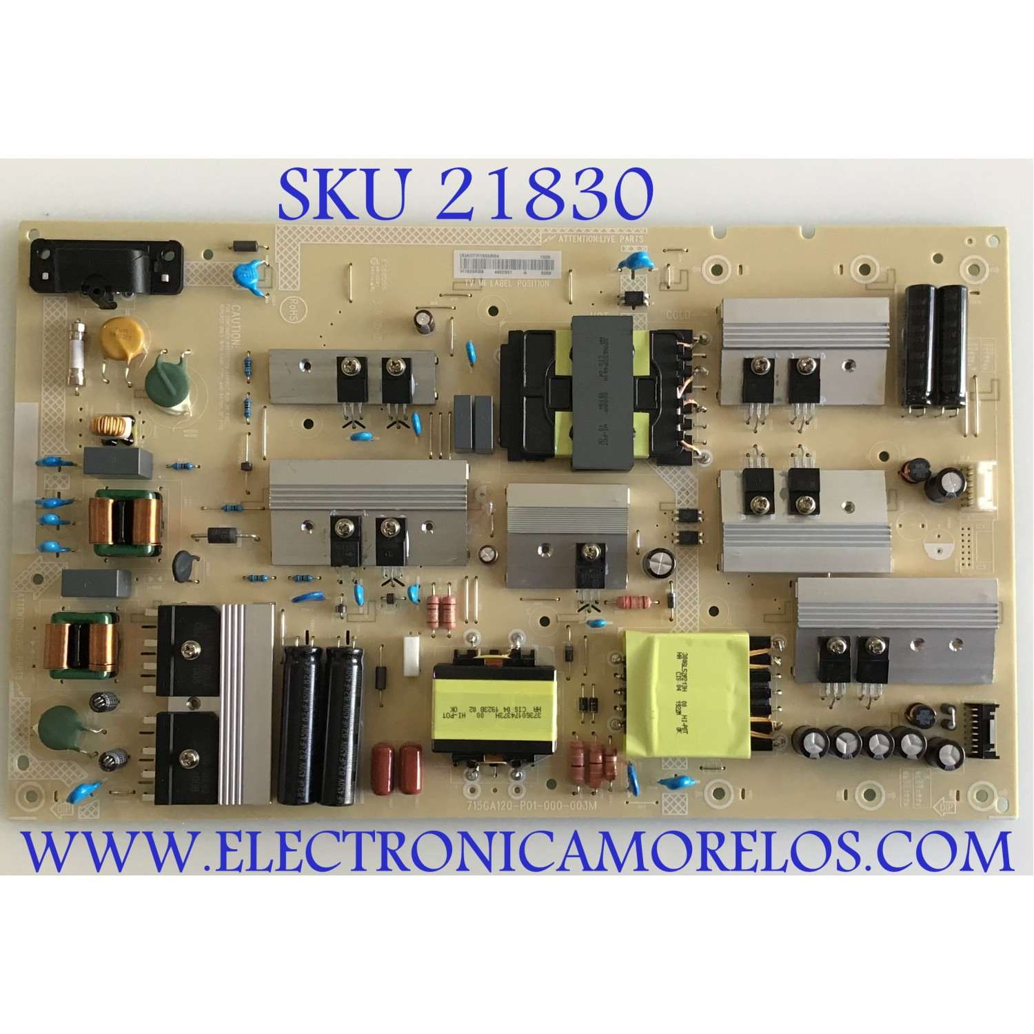 FUENTE DE PODER PARA TV VIZIO ADTVI1825AB4 / 715GA120-P01-000-003M / PANEL TPT550U1-QVN05.U / MODELOS M558-G1 LTMWYGLV / M558-G1 LTMWYGKV