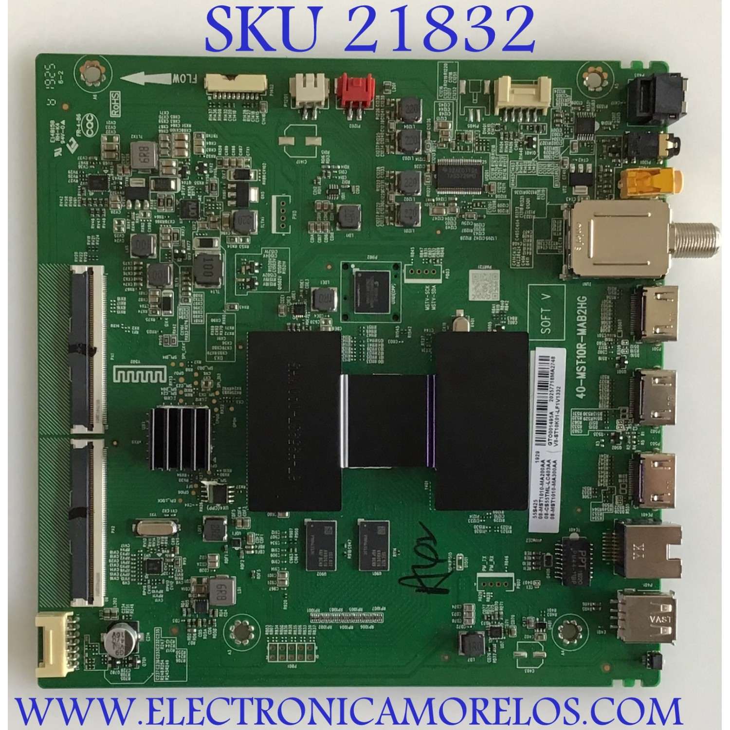 MAIN TCL / 08-CS55TML-LC403AA / 40-MST10R-MAB2HG / 08-MST1010-MA200AA / V8-ST10K01-LF1V1332 / PANEL LVU550NDEL / MODELOS 55S425 LDAA / 55S423