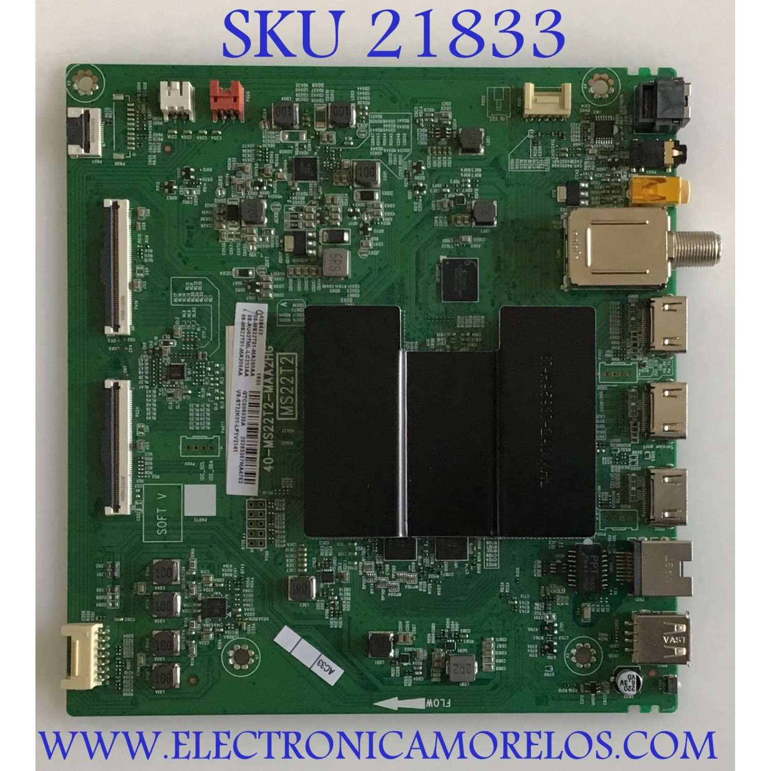 MAIN TCL / 08-AU43TML-LC253AA / 40-MS22T2-MAA2HG / 08-MS22T01-MA200AA / V8-ST22K01-LF1V2141 / PANEL LVU430NDEL / MODELO 43S423