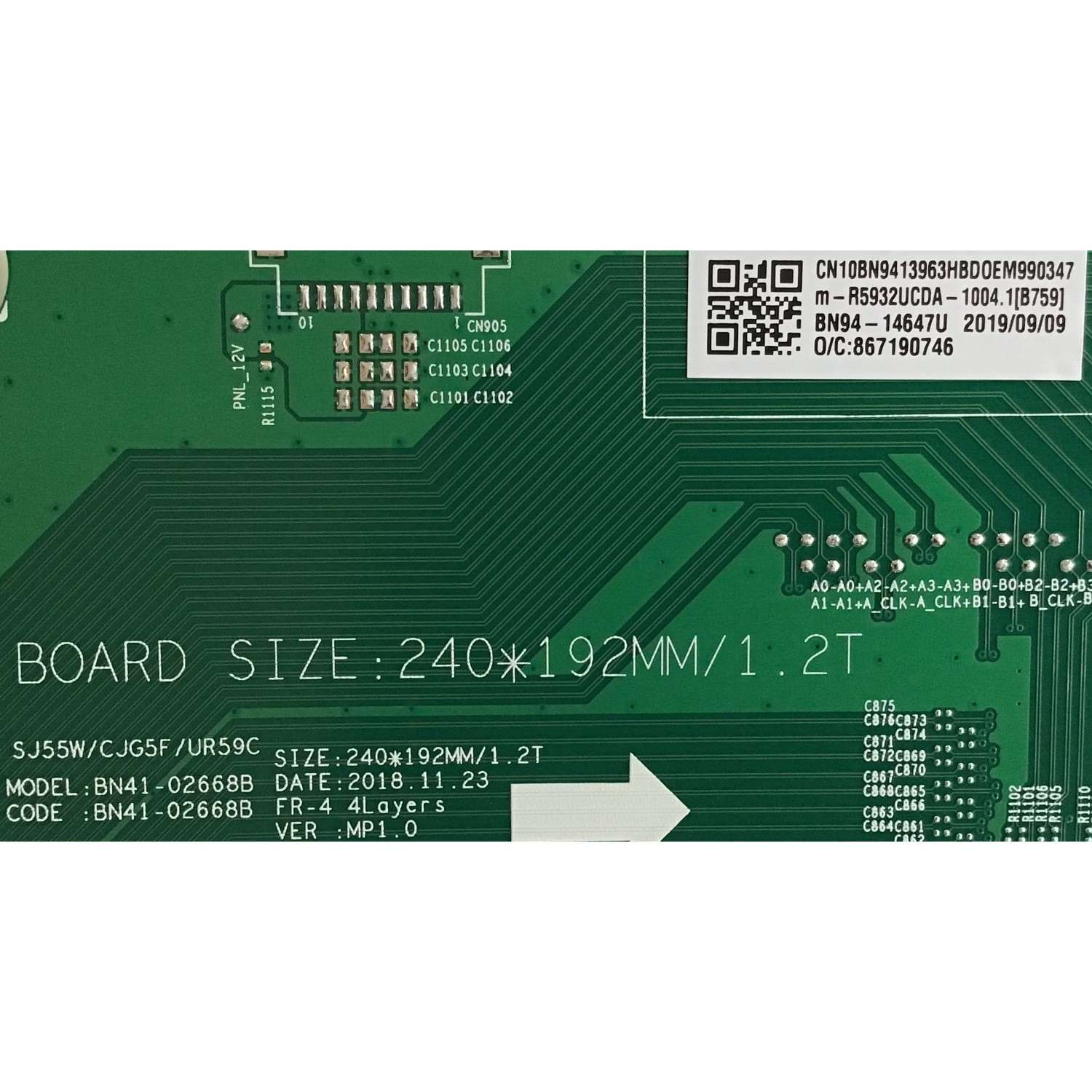 MAIN MONITOR SAMSUNG / BN94-14647U / BN41-02668B / BN9413963H / PANEL CY-PR315HGLV1F / MODELOS LU32R590CWNXZA FB01 / LU32R590CWNXZA FB02 - Imagen 2