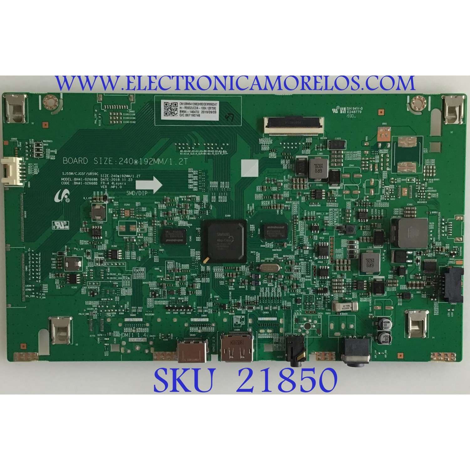 MAIN MONITOR SAMSUNG / BN94-14647U / BN41-02668B / BN9413963H / PANEL CY-PR315HGLV1F / MODELOS LU32R590CWNXZA FB01 / LU32R590CWNXZA FB02