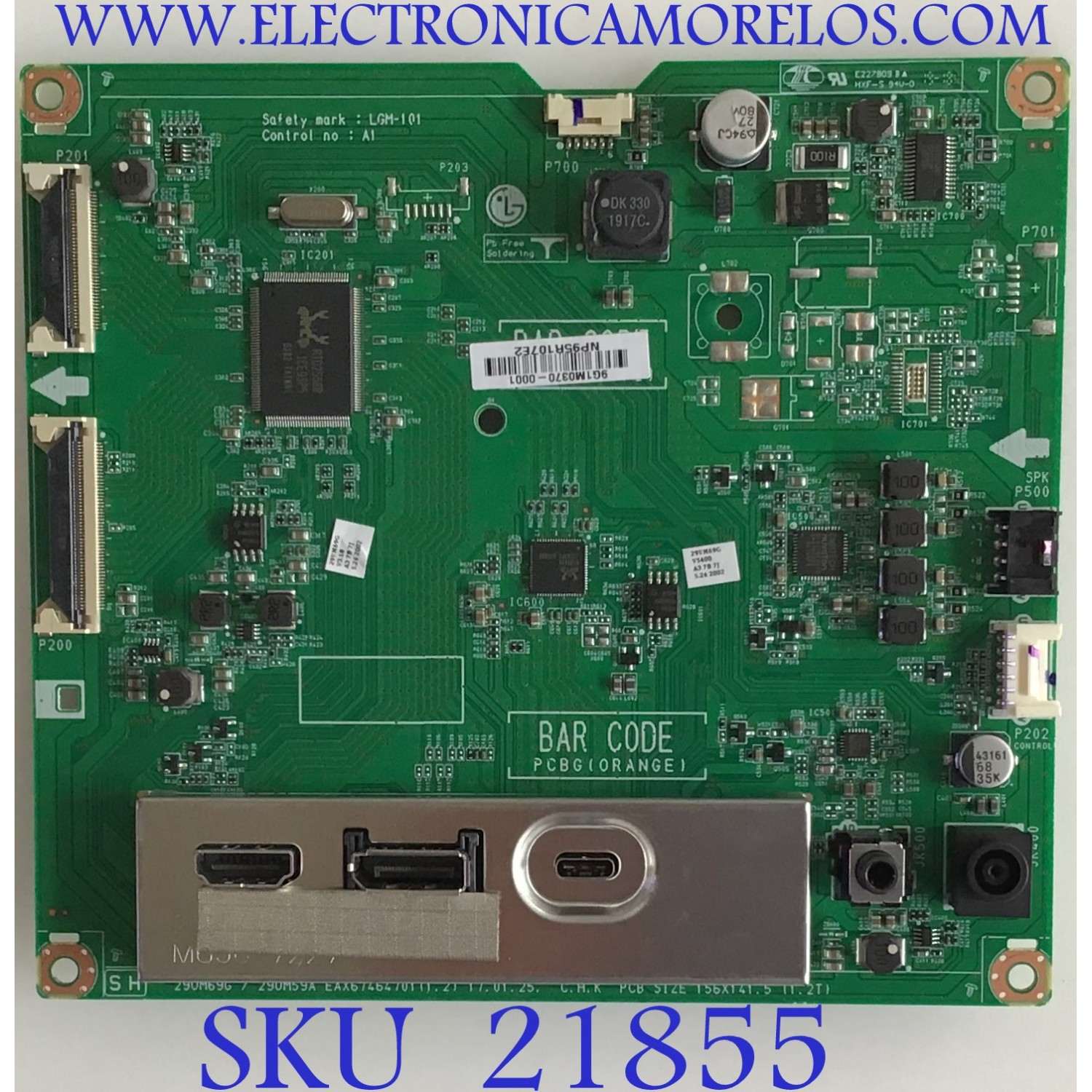 MAIN MONITOR LG / EAX67464701  / EAX67464701 (1.2) / NP95R107E2 / PANEL LM290WW2 (SS)(C1) / MODELO 29UM69G-BF.AUSHQSN