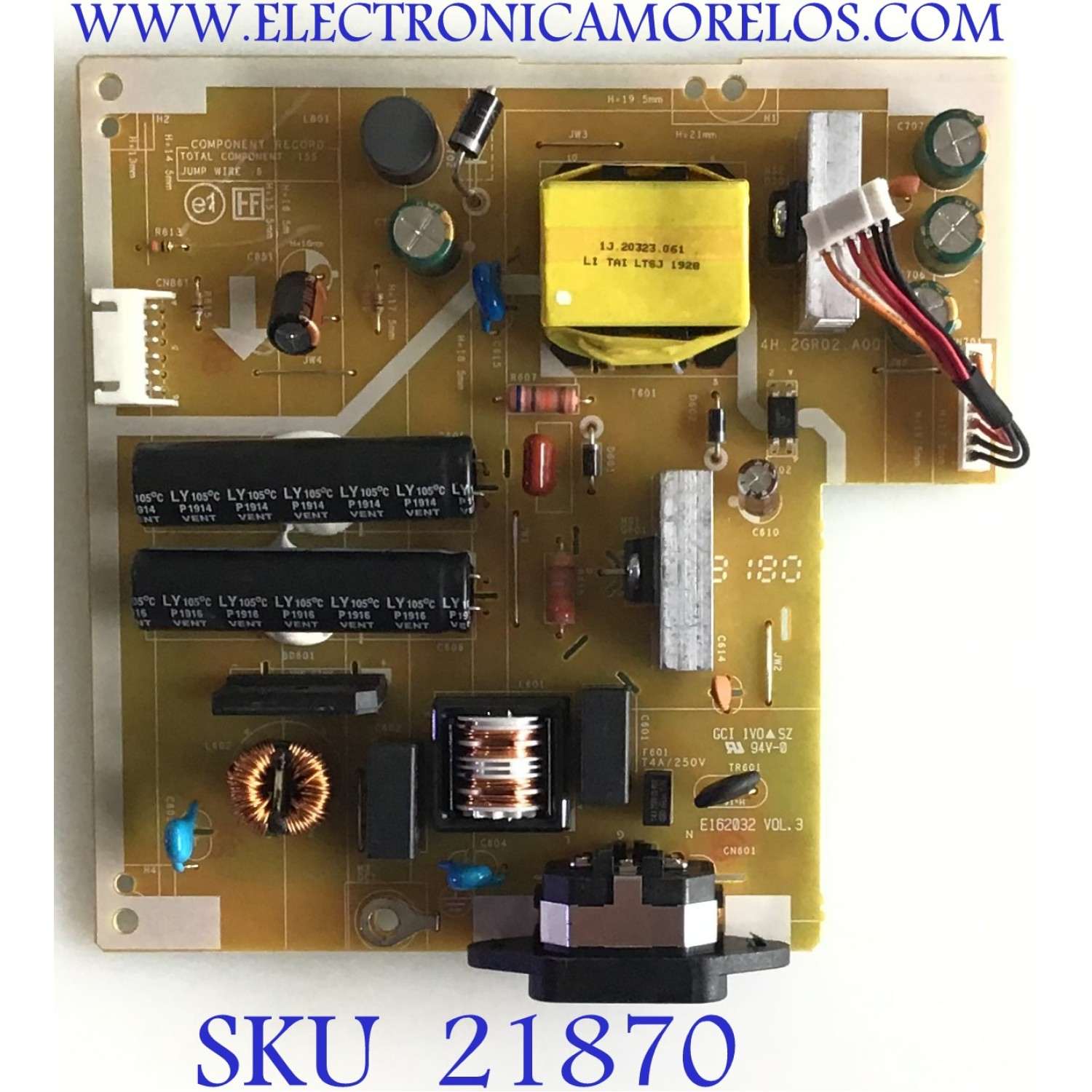 FUENTE DE MONITOR DELL / 5E2GR02003 / 4H.2GR02.A00 / 2279663 / PANEL LTM240CL08 / MODELO U2415B