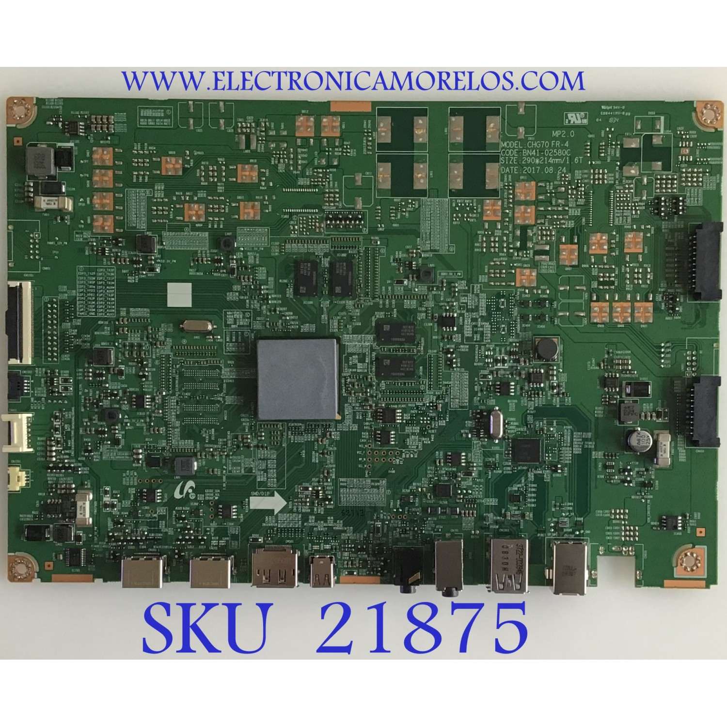 MAIN PARA MONITOR SAMSUNG / NUMERO DE PARTE BN91-18910C / BN41-02580C / BN9118910C / PANEL CY-PM490LSLV1F / MODELOS LC49HG90DMNXZA FB02 / LC49RG90SSNXZA FB02 / LC49G97TSSNXDC CA02